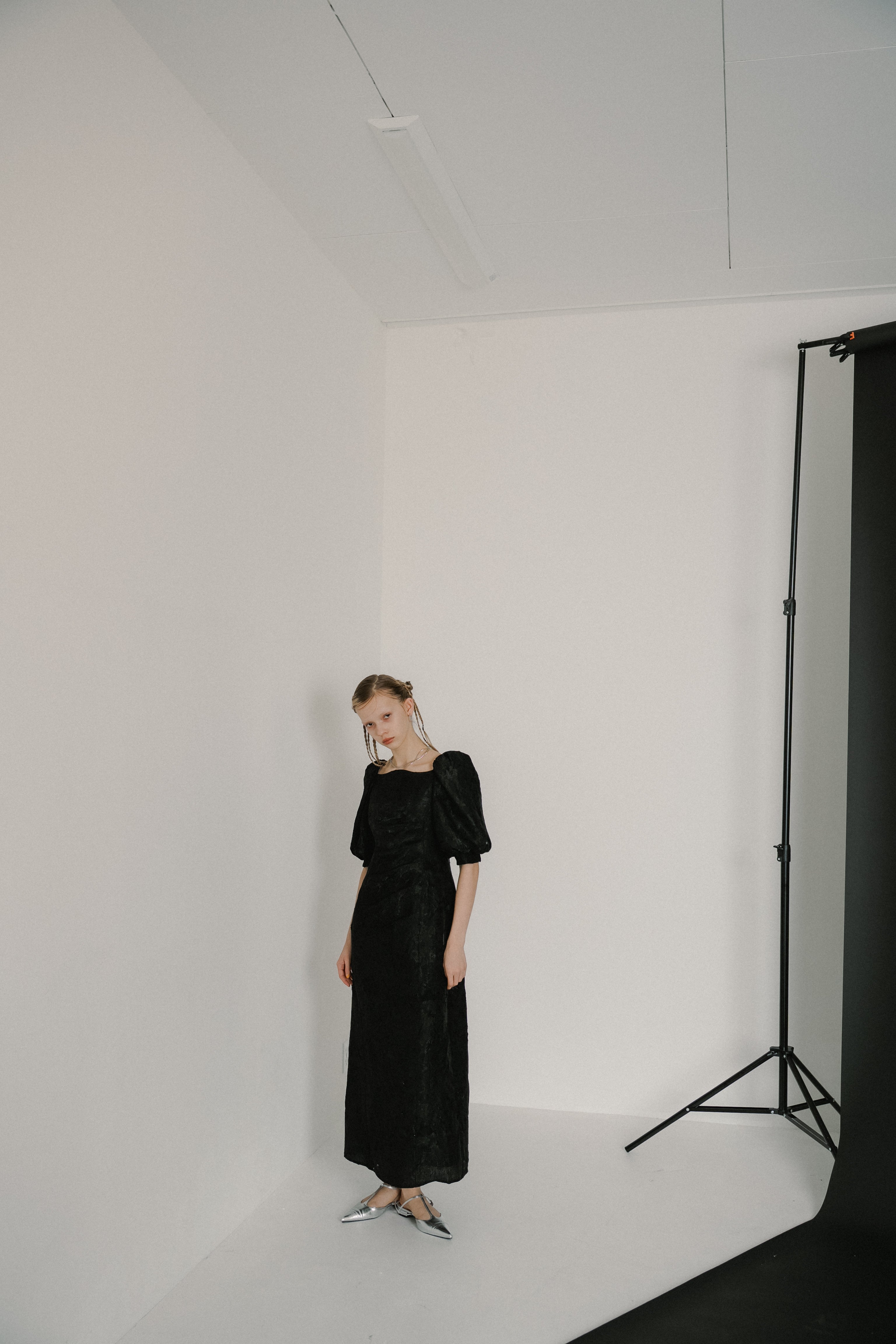 1071 Sheer Jacquard Organza Dress