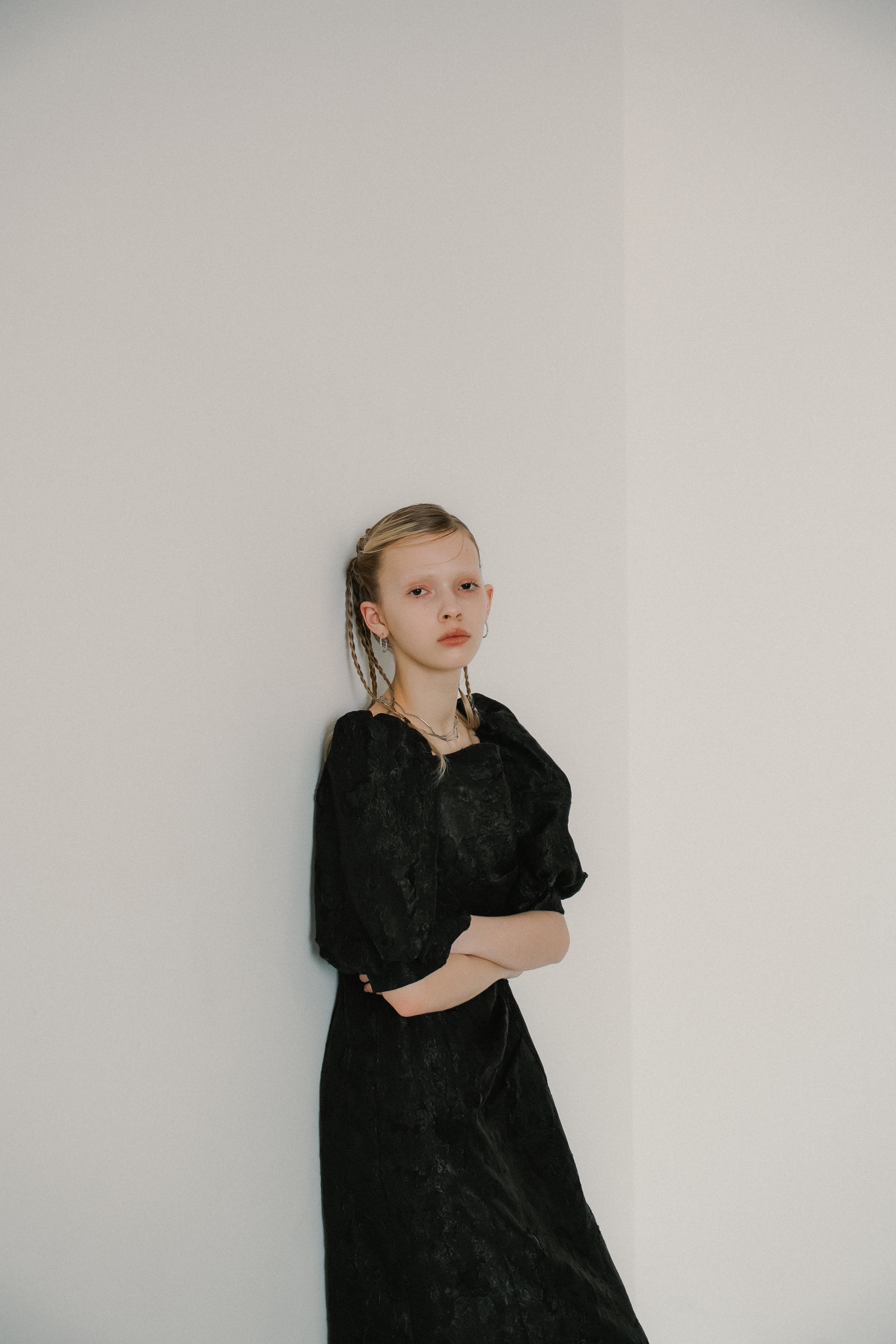 1071 Sheer Jacquard Organza Dress