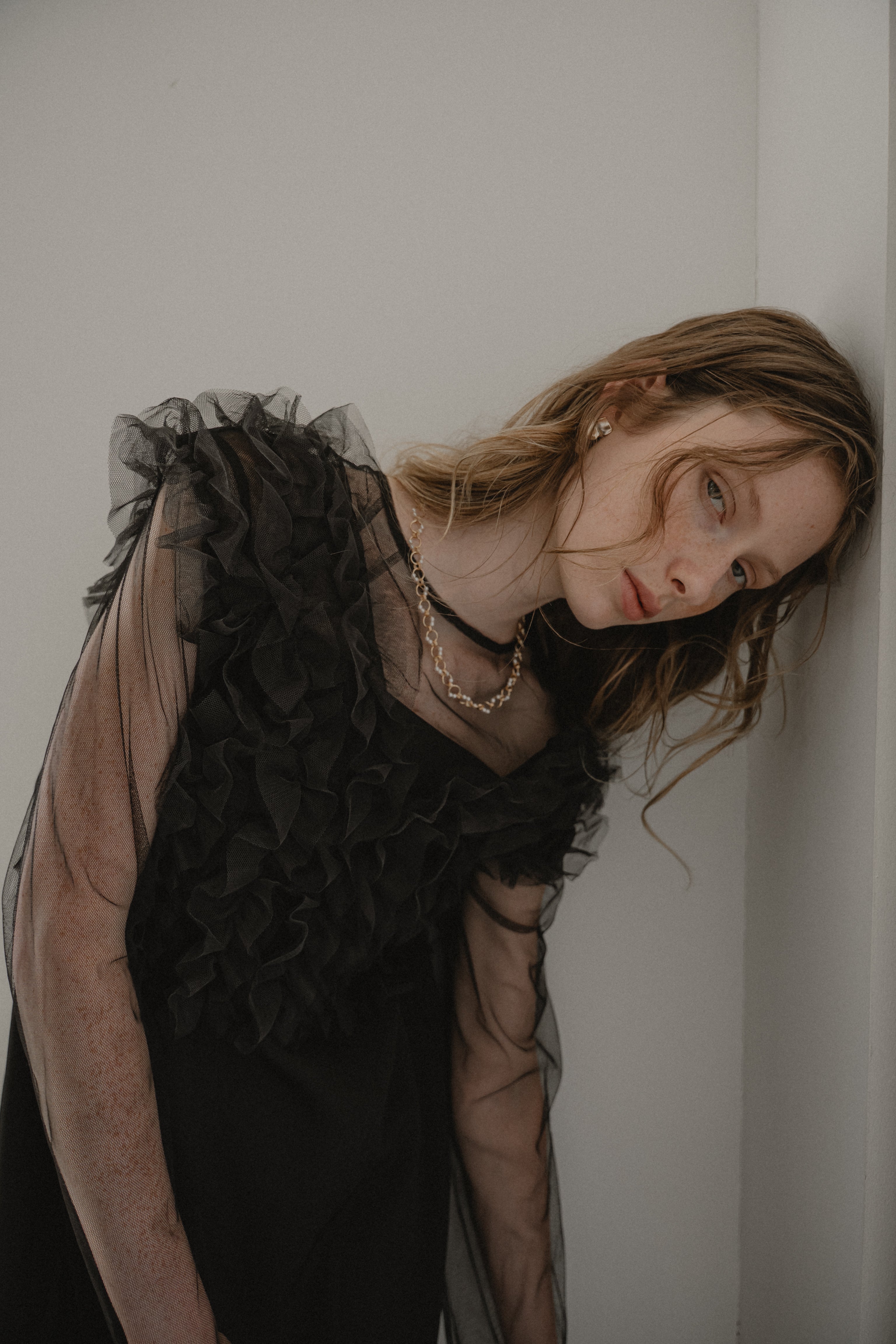 1024 Orbit pearl chain necklace