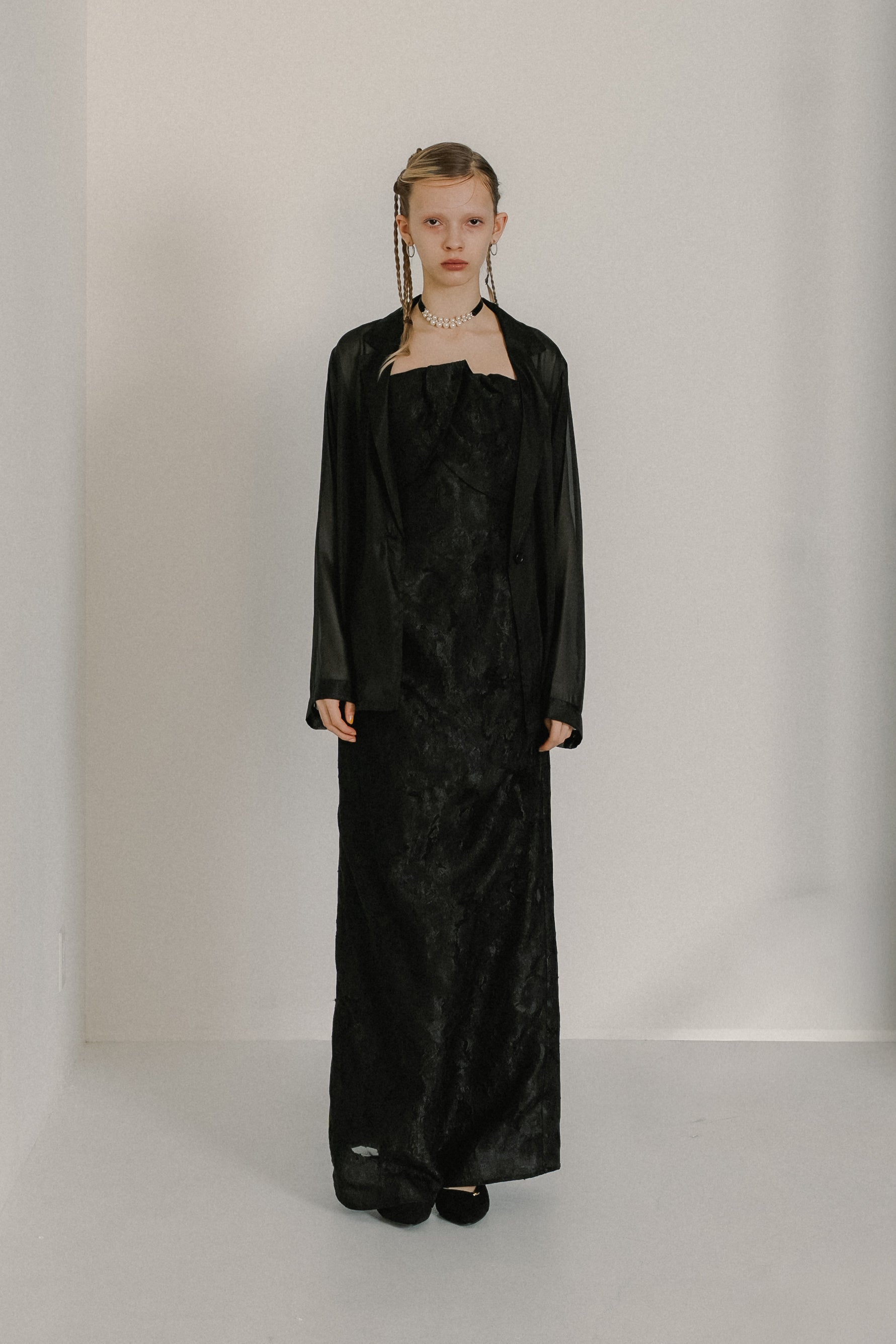 1072 Glossy Organza Jacket