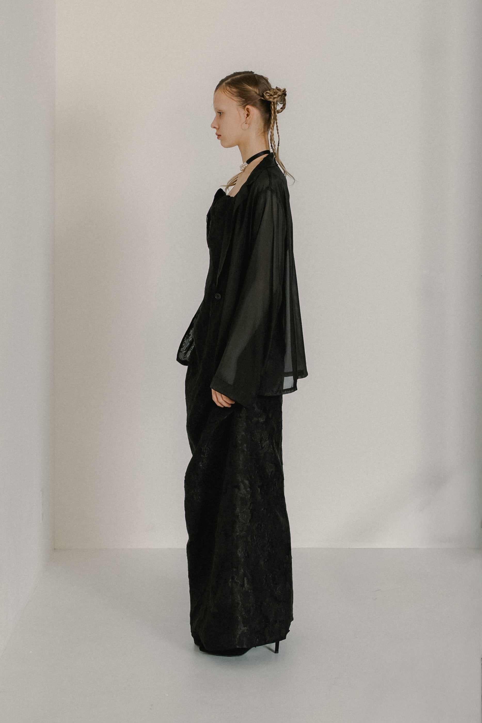 1072 Glossy Organza Jacket