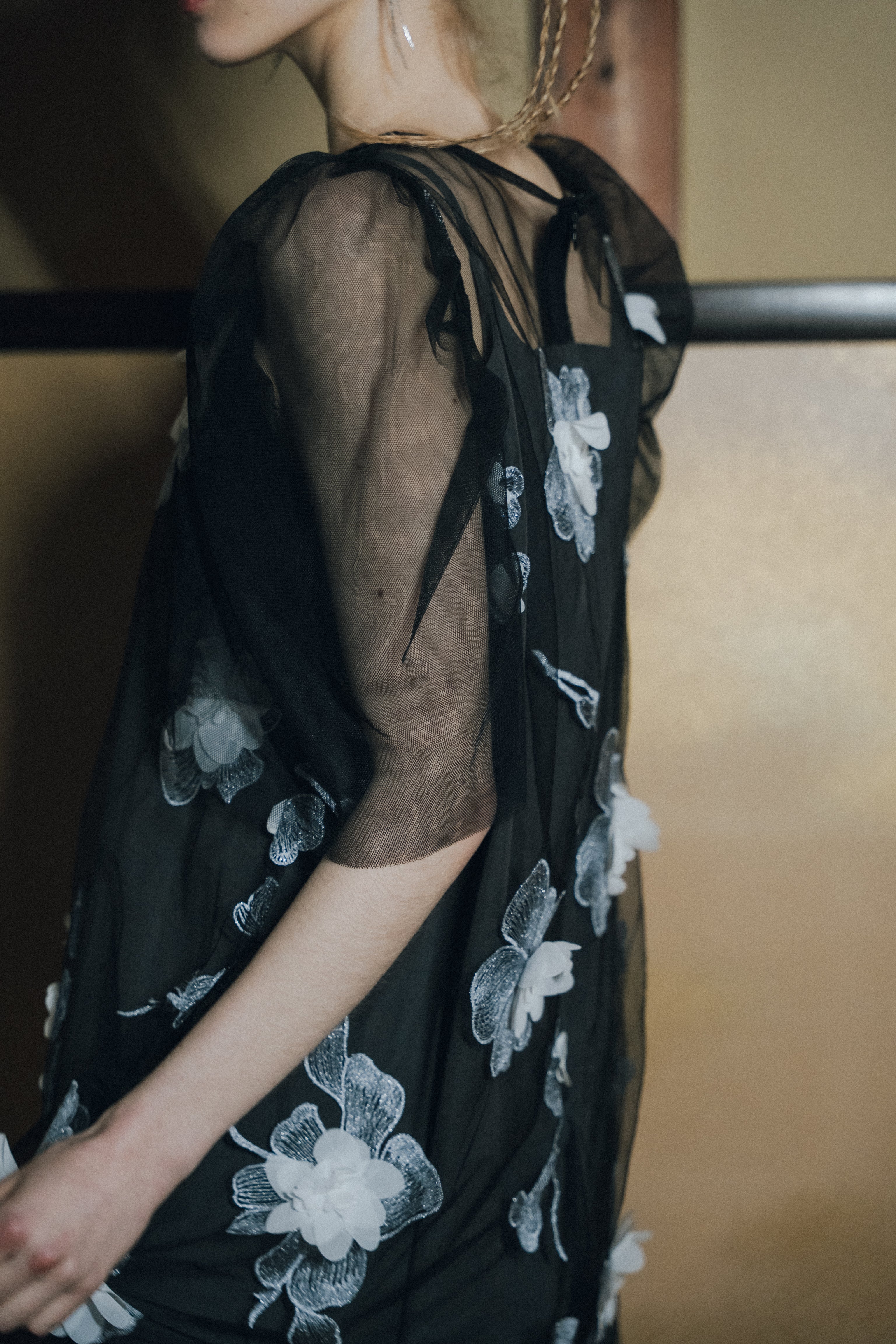 1132 3D Floral A-line Dress