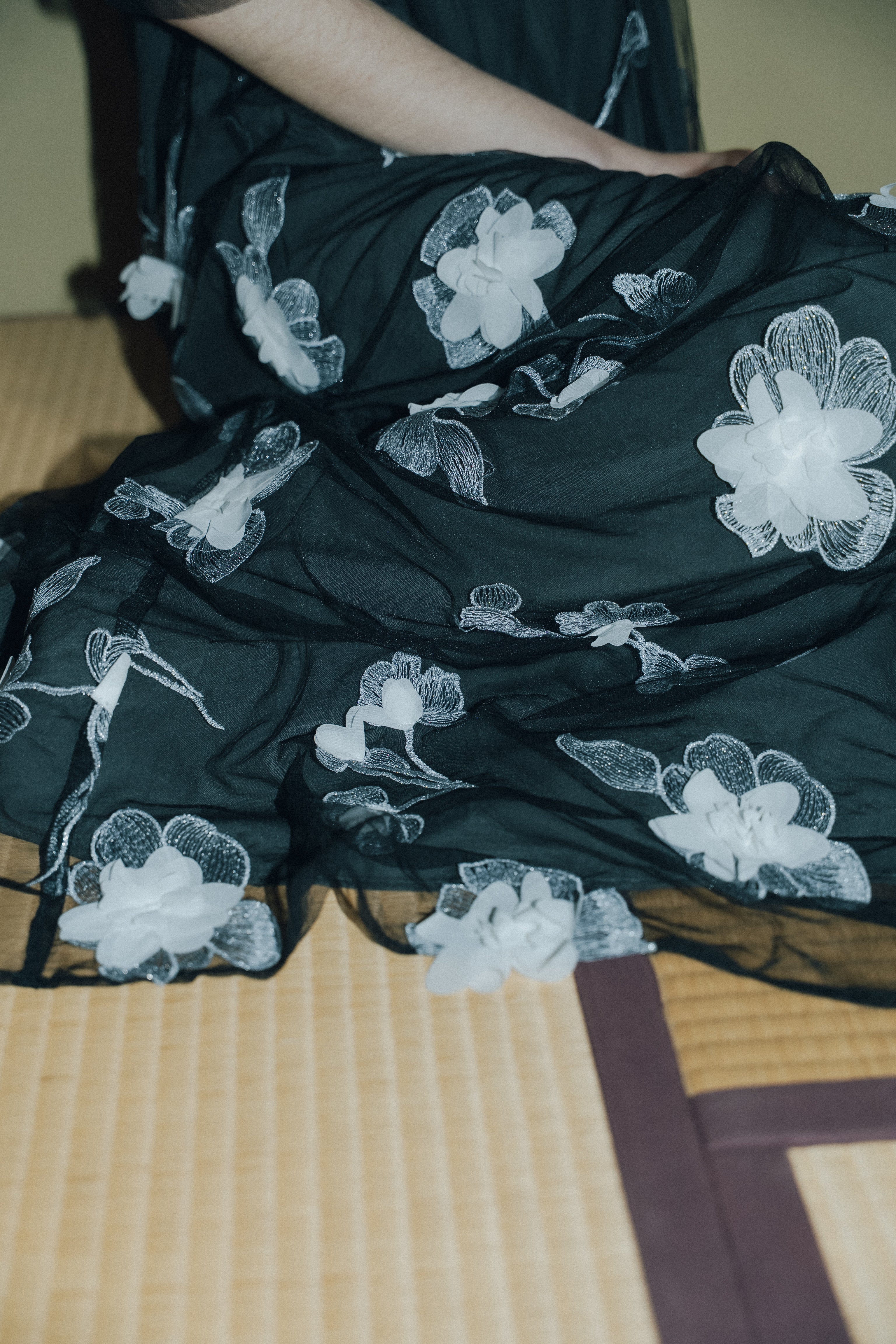 1132 3D Floral A-line Dress