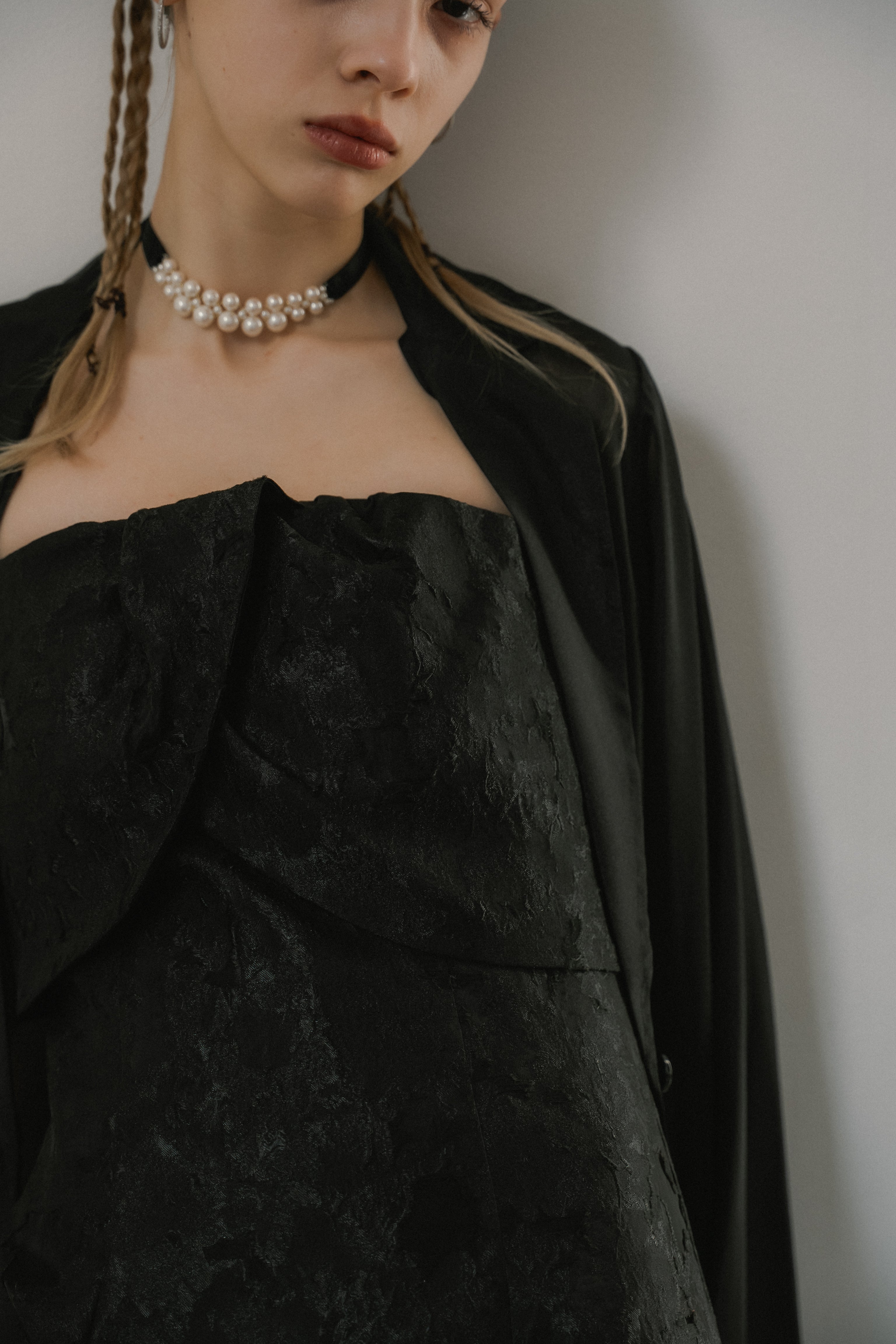 1072 Glossy Organza Jacket