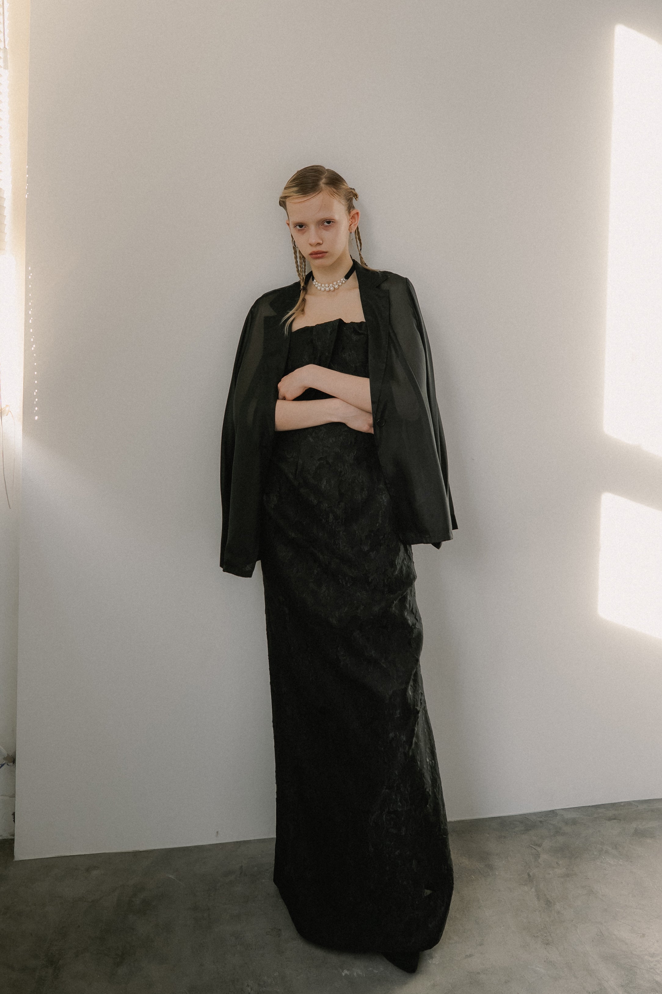 1072 Glossy Organza Jacket