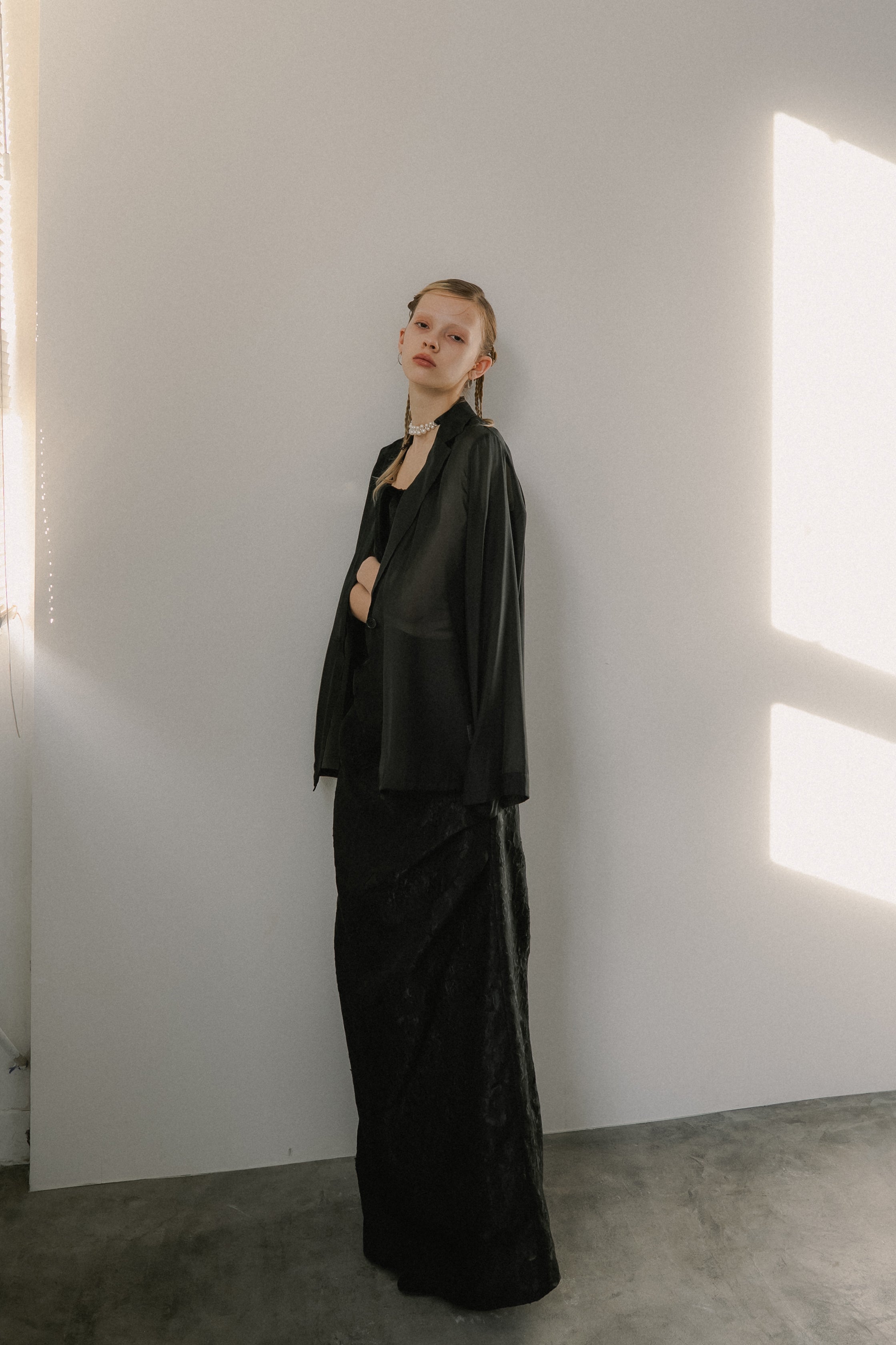 1072 Glossy Organza Jacket