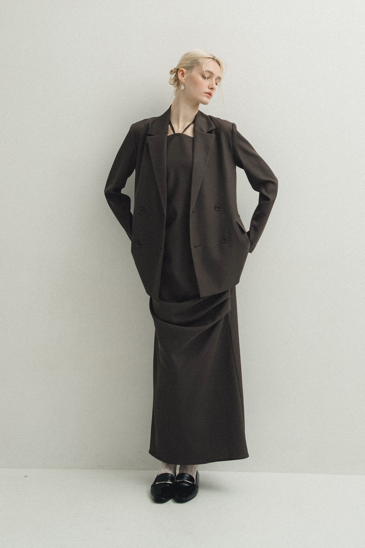 model:174cm size:モデルサイズ color:ブラウン