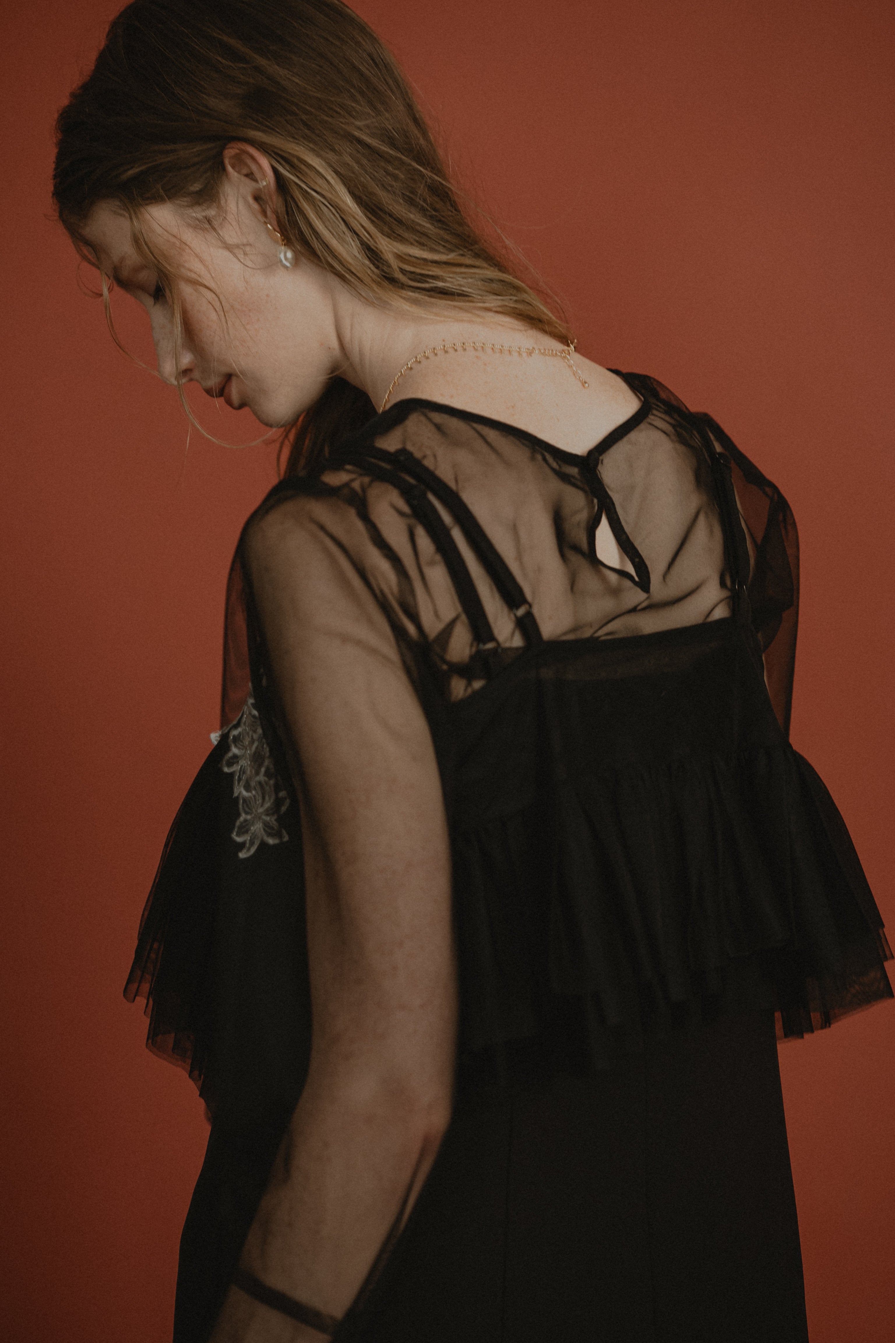 1015 Petal embroidery dress