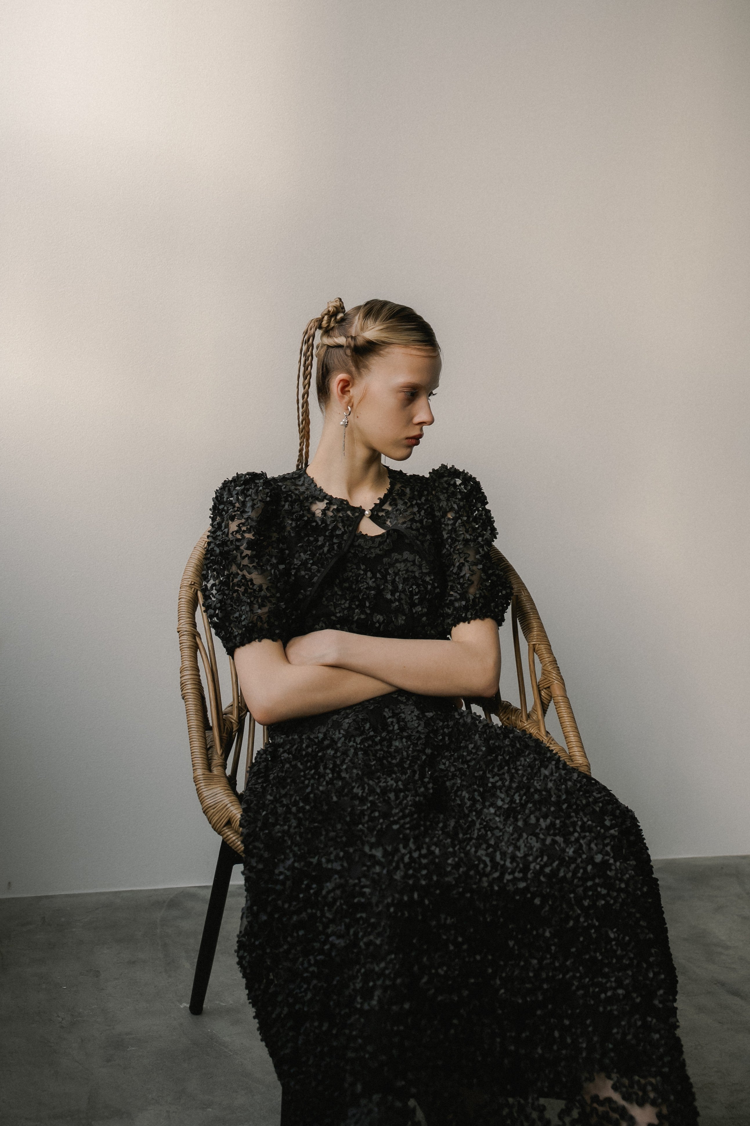 1056 Bloom noir dress