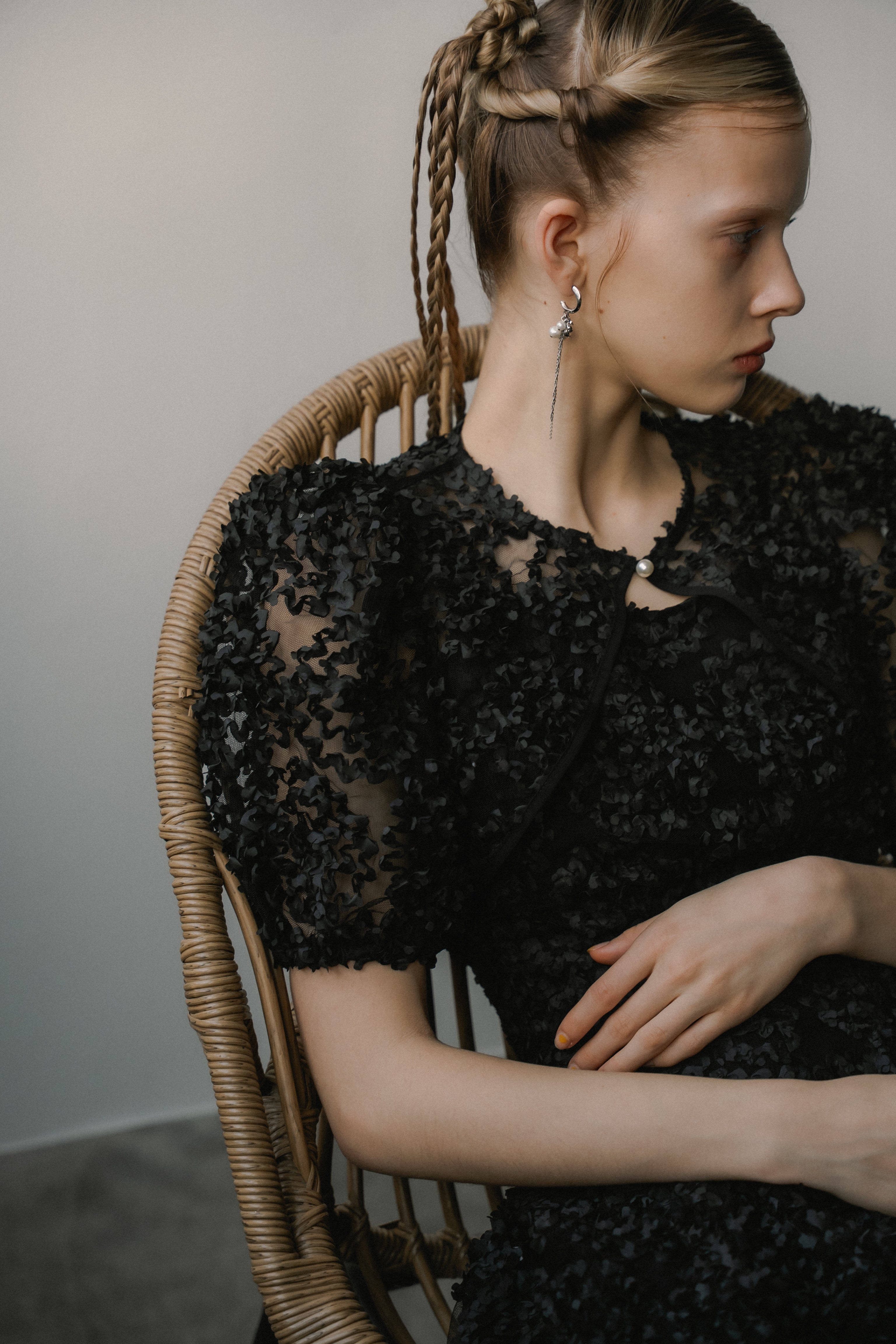 1056 Bloom noir dress