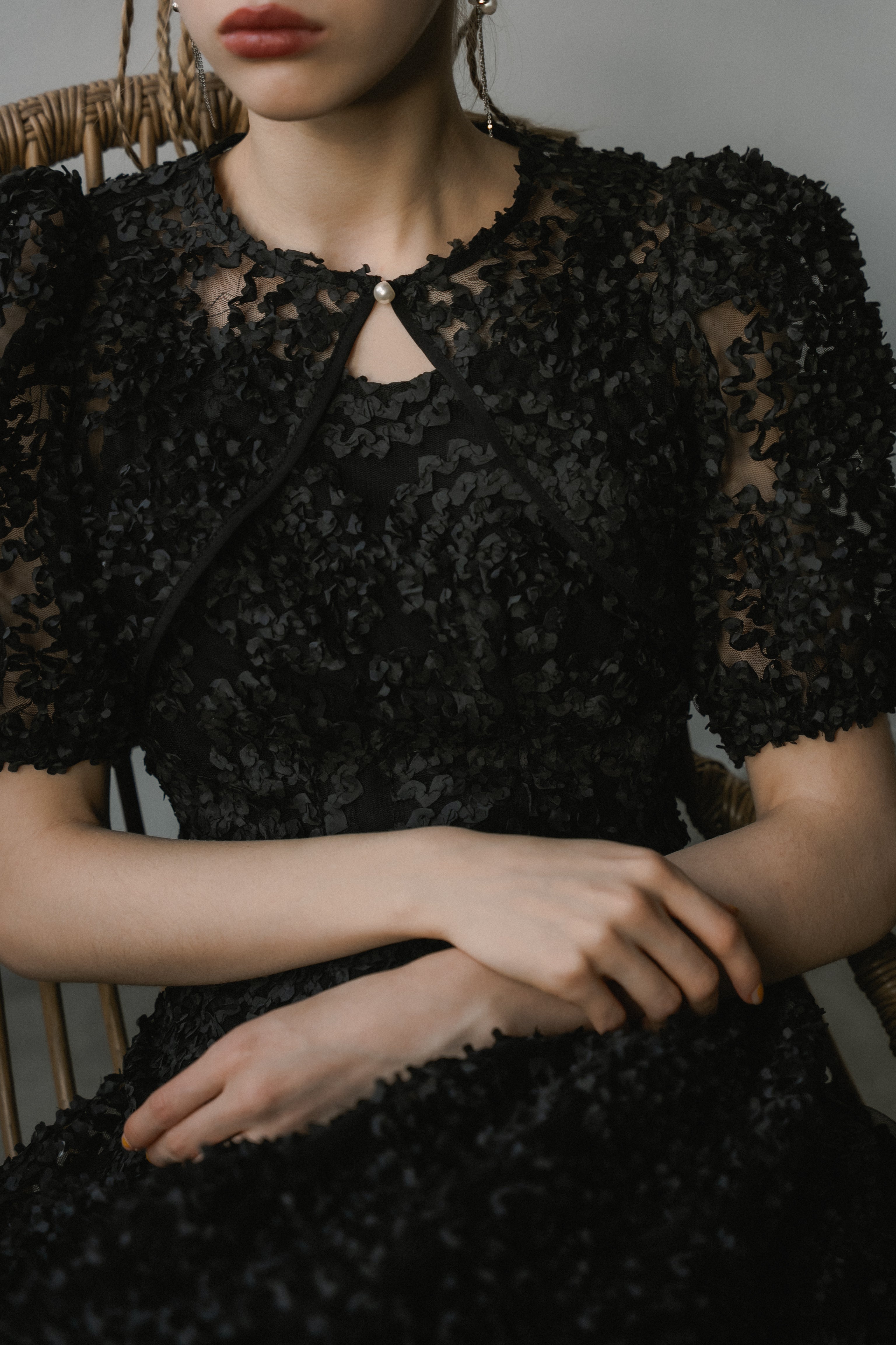 1056 Bloom noir dress