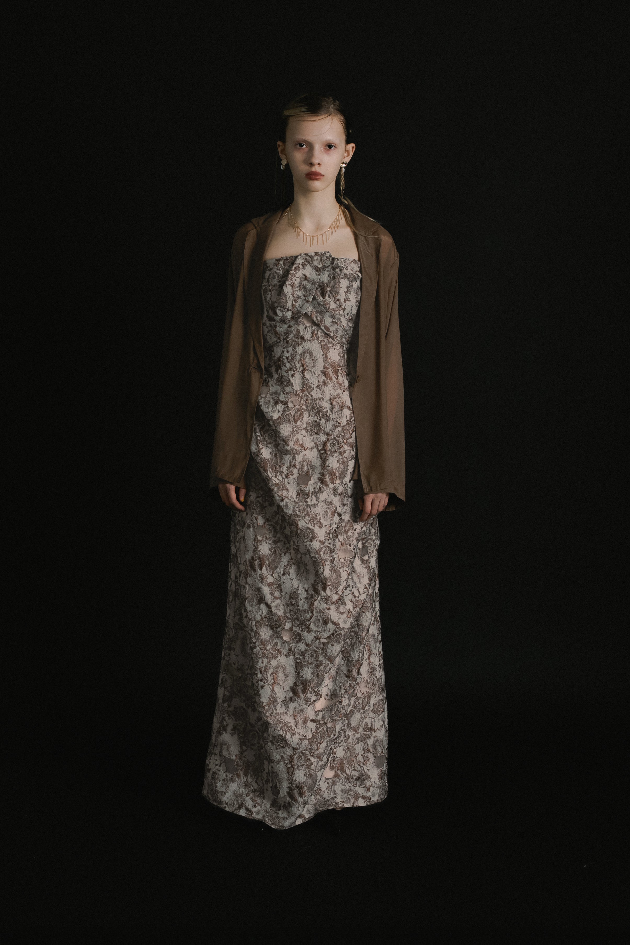 1072 Glossy Organza Jacket