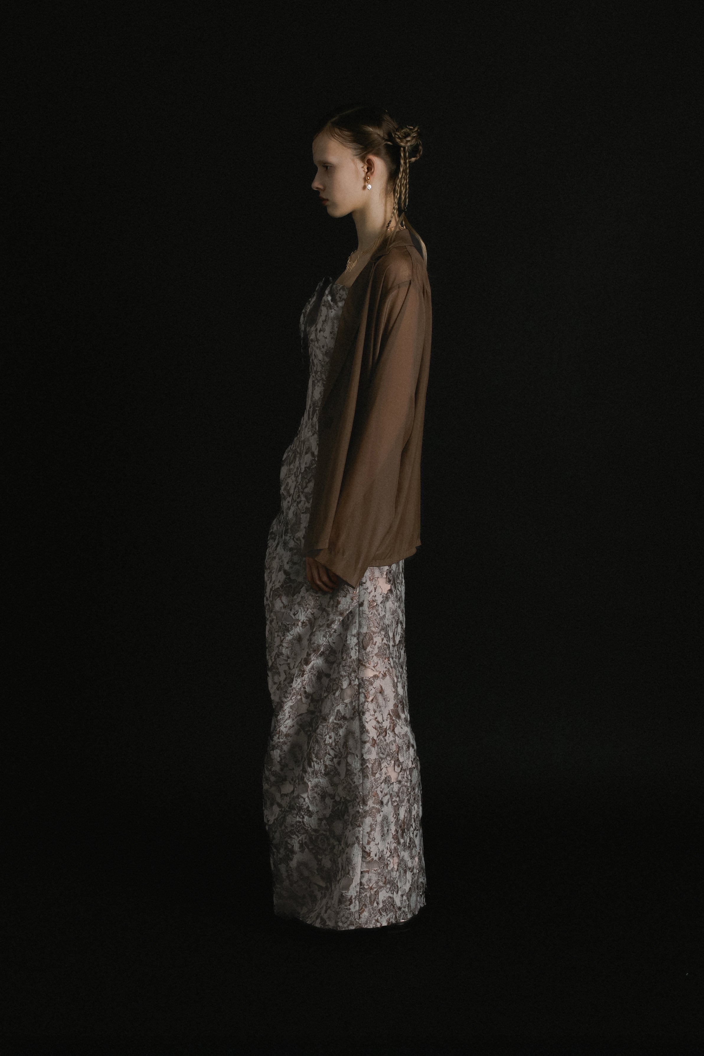 1072 Glossy Organza Jacket