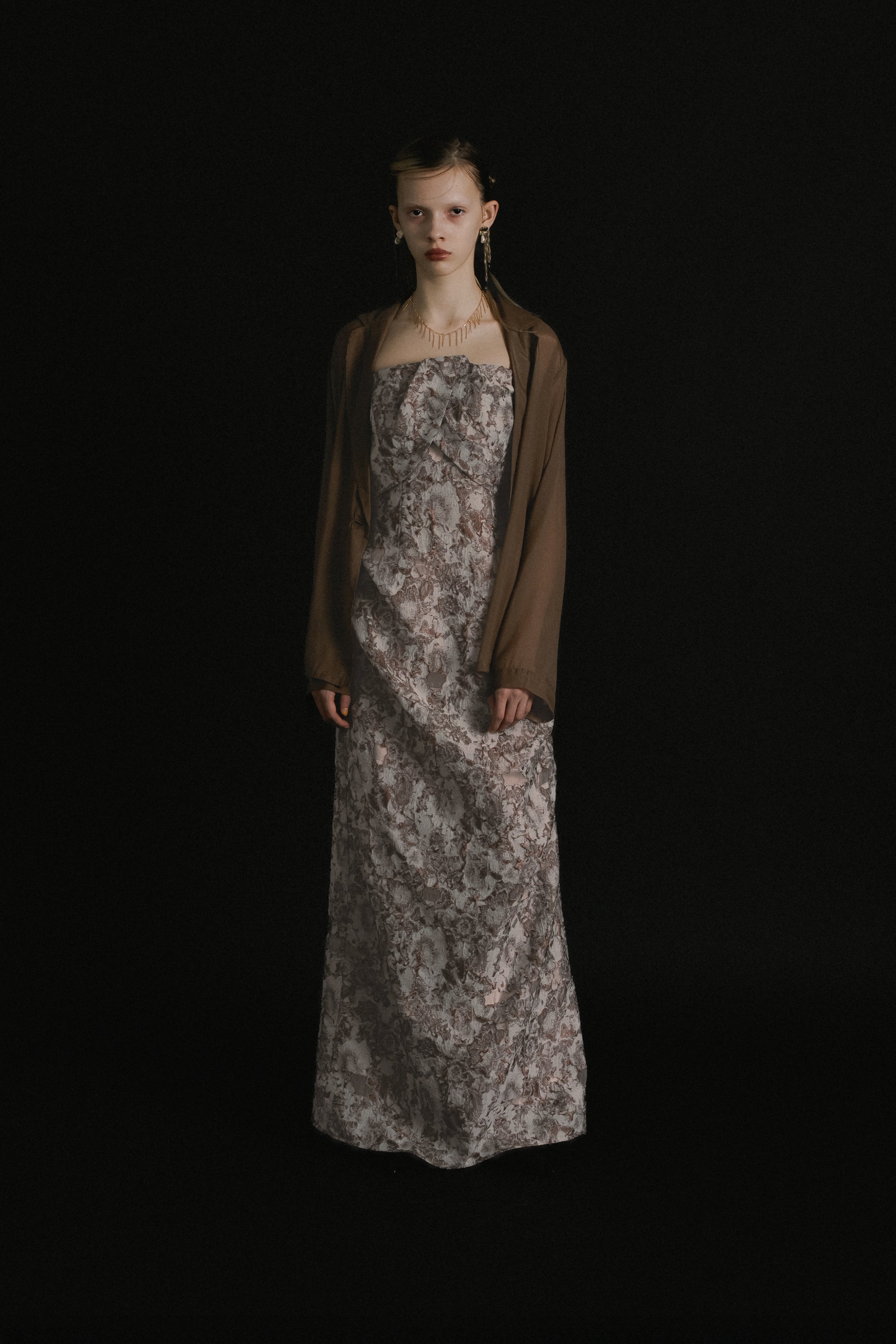 1072 Glossy Organza Jacket