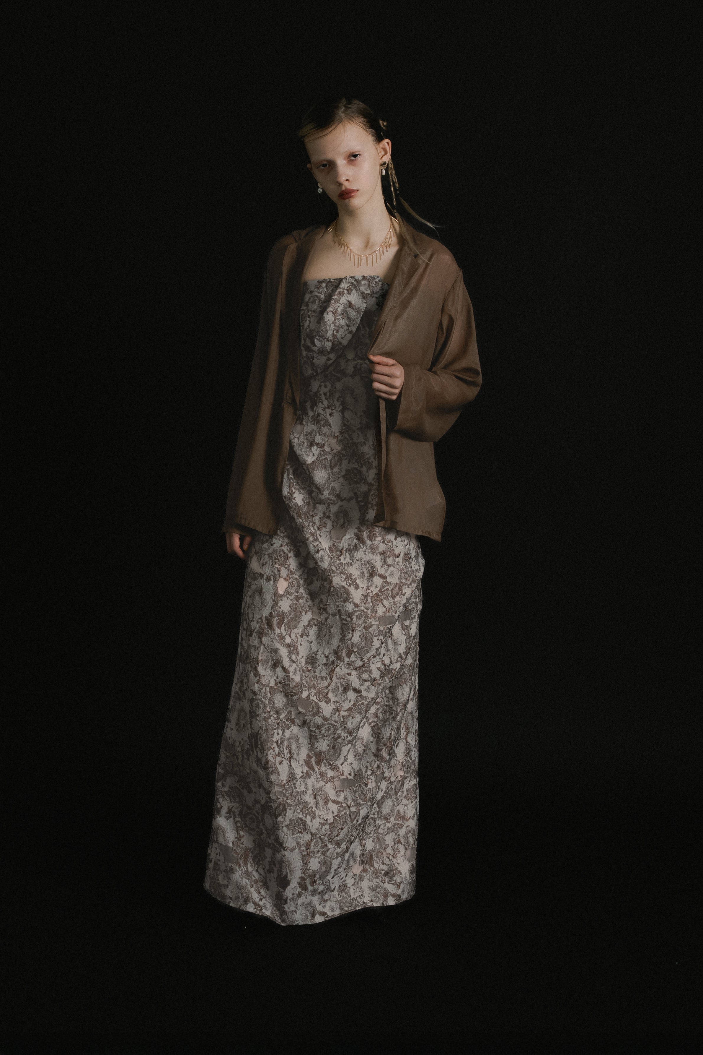 1072 Glossy Organza Jacket