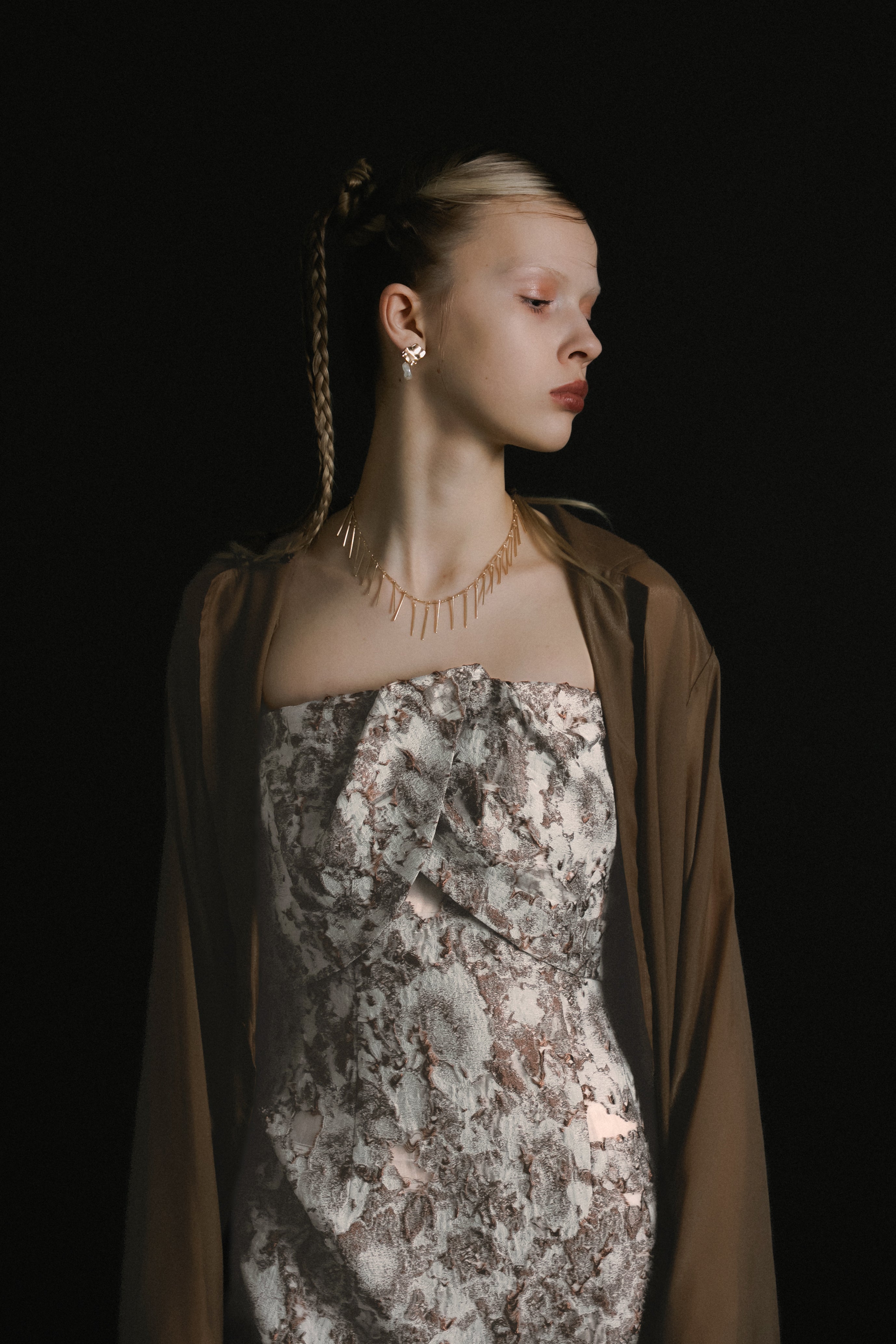 1072 Glossy Organza Jacket