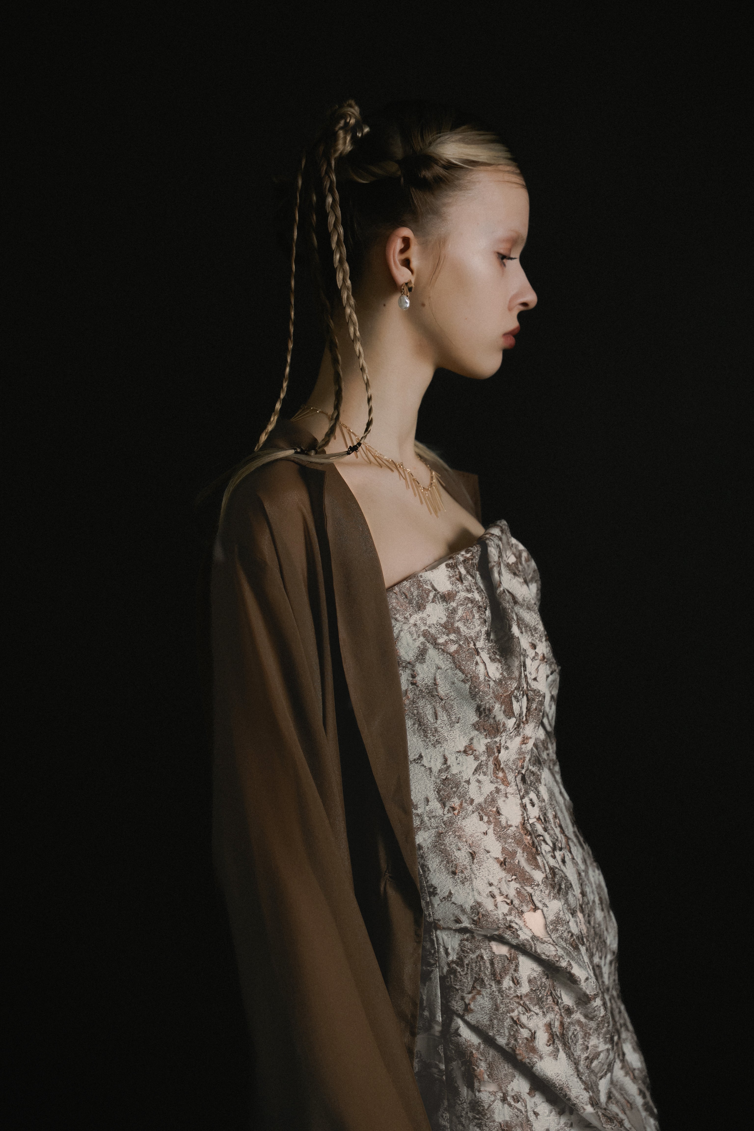 1072 Glossy Organza Jacket