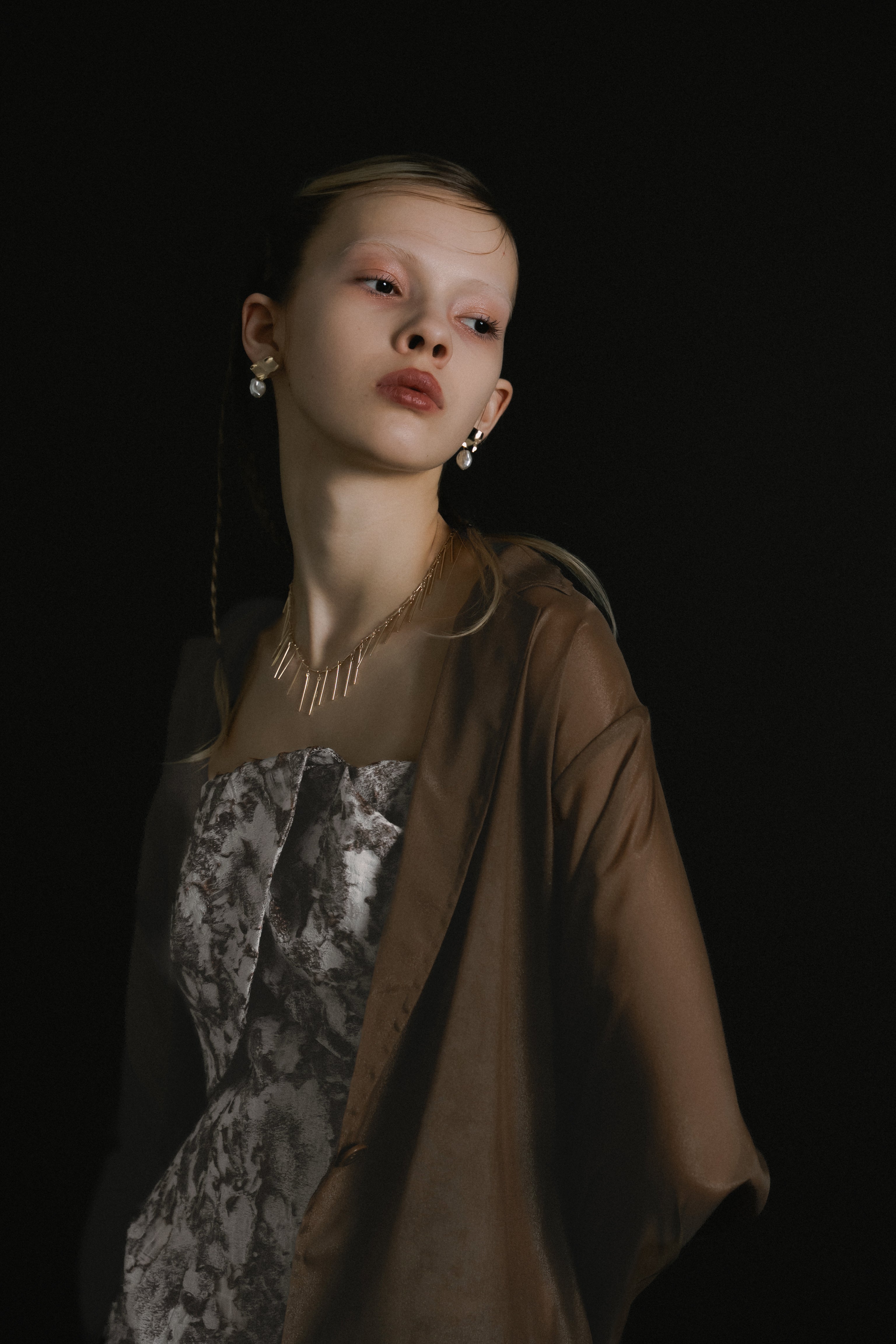 1072 Glossy Organza Jacket