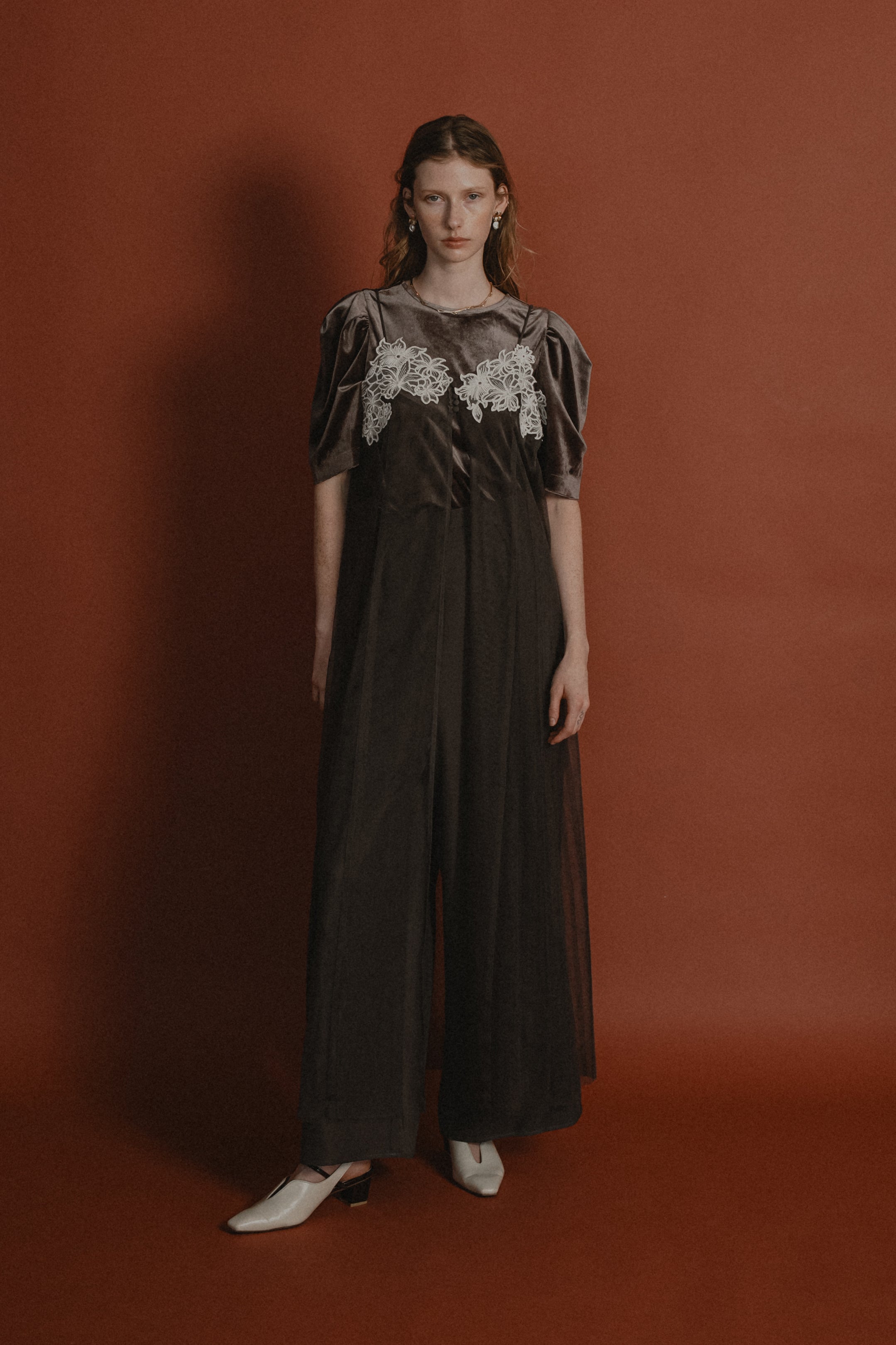 1010 Layered velor dress