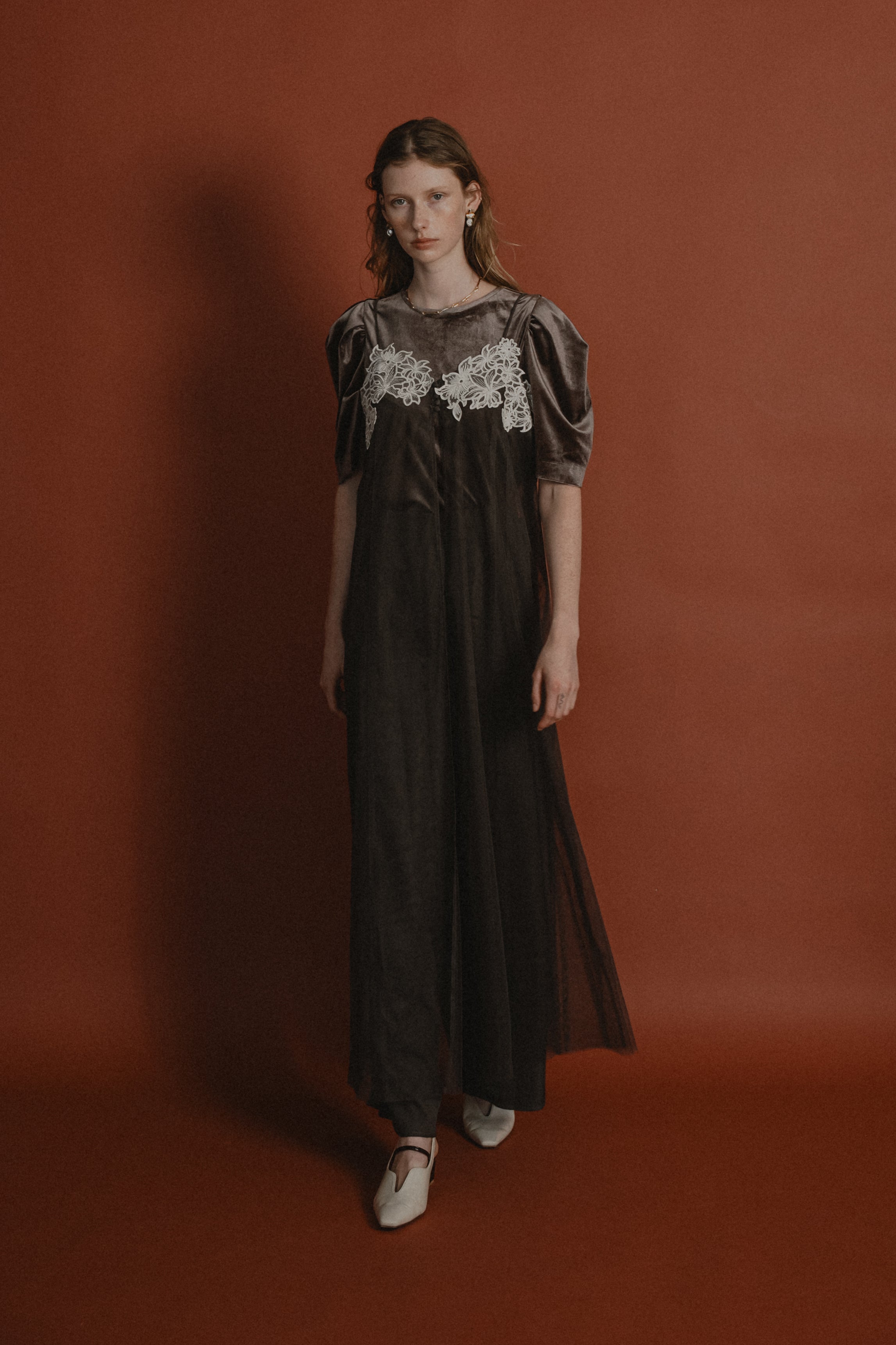 1010 Layered velor dress