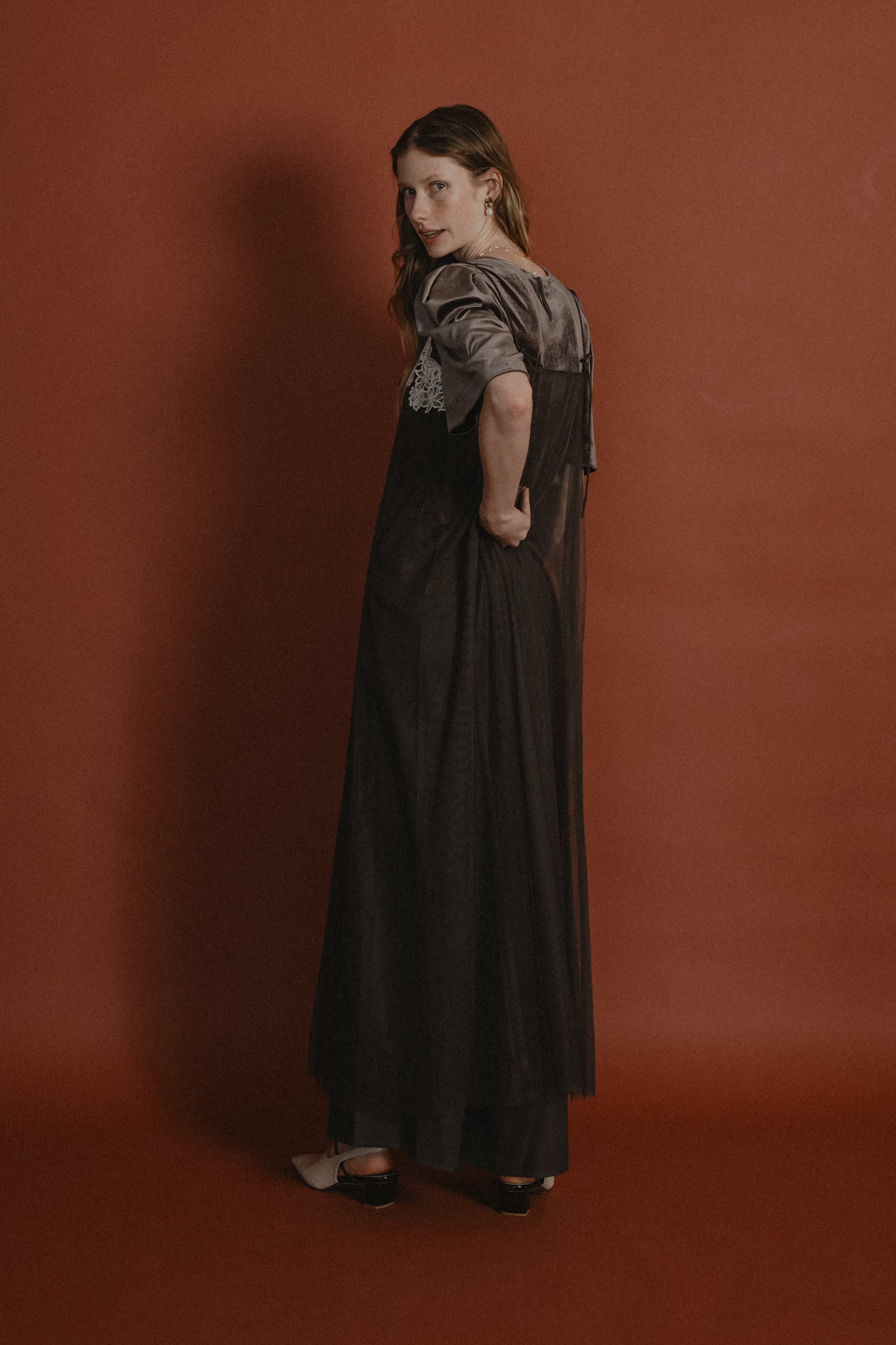 1010 Layered velor dress