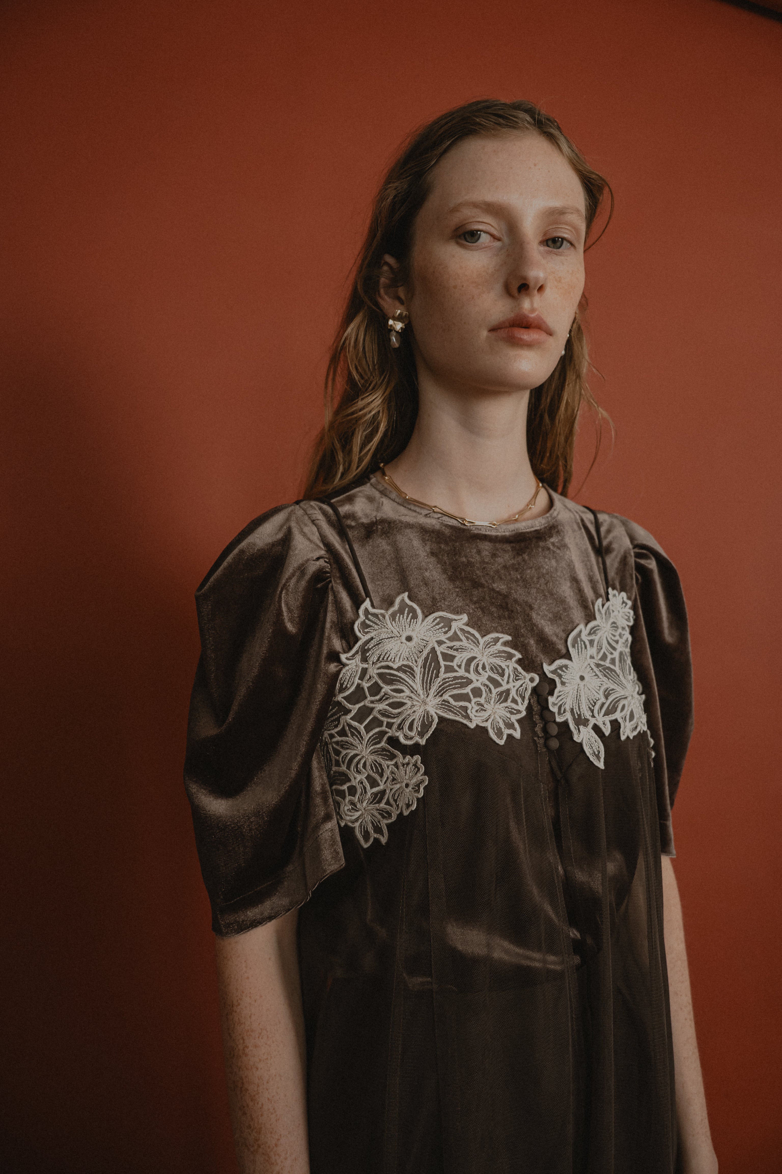 1010 Layered velor dress