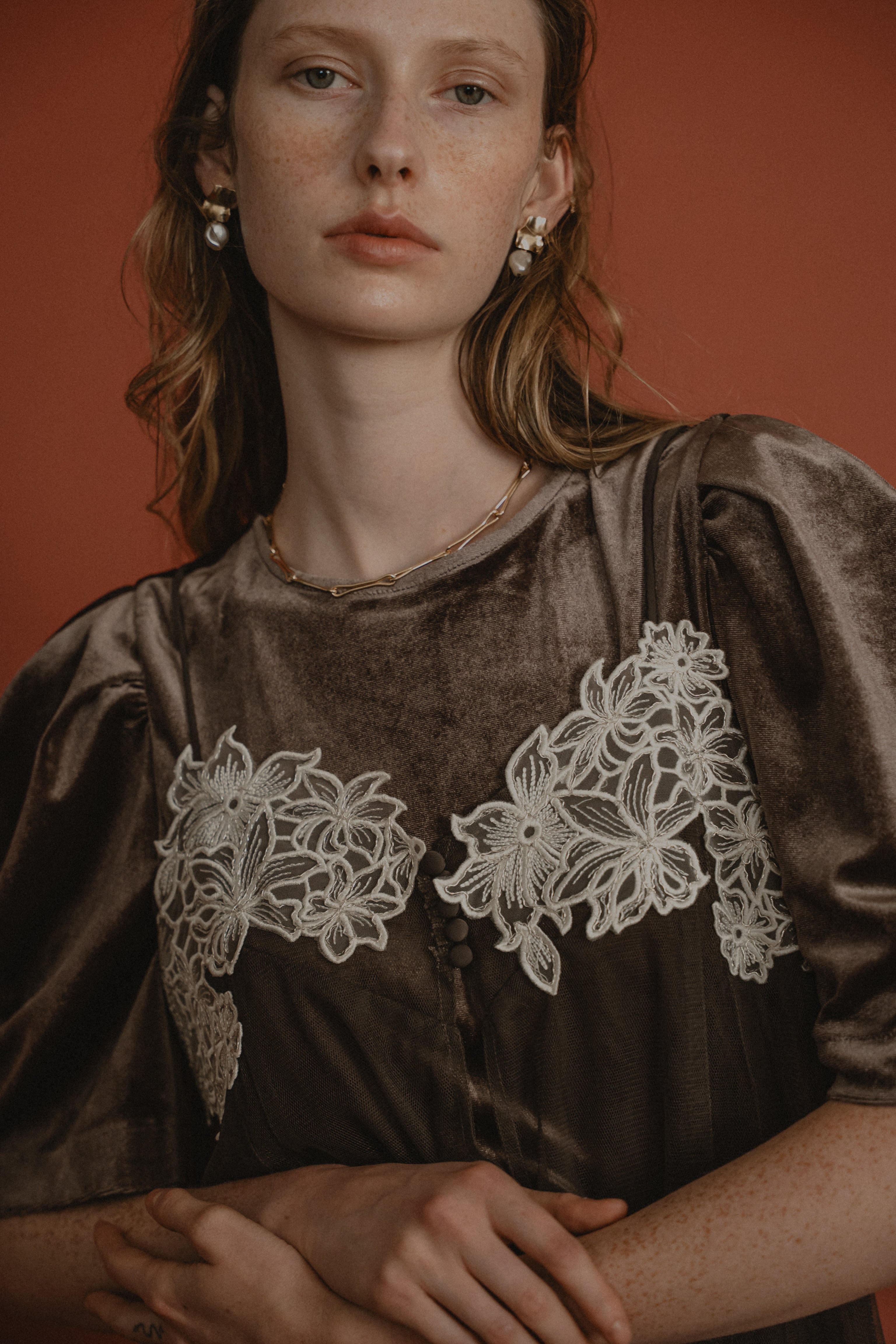1010 Layered velor dress
