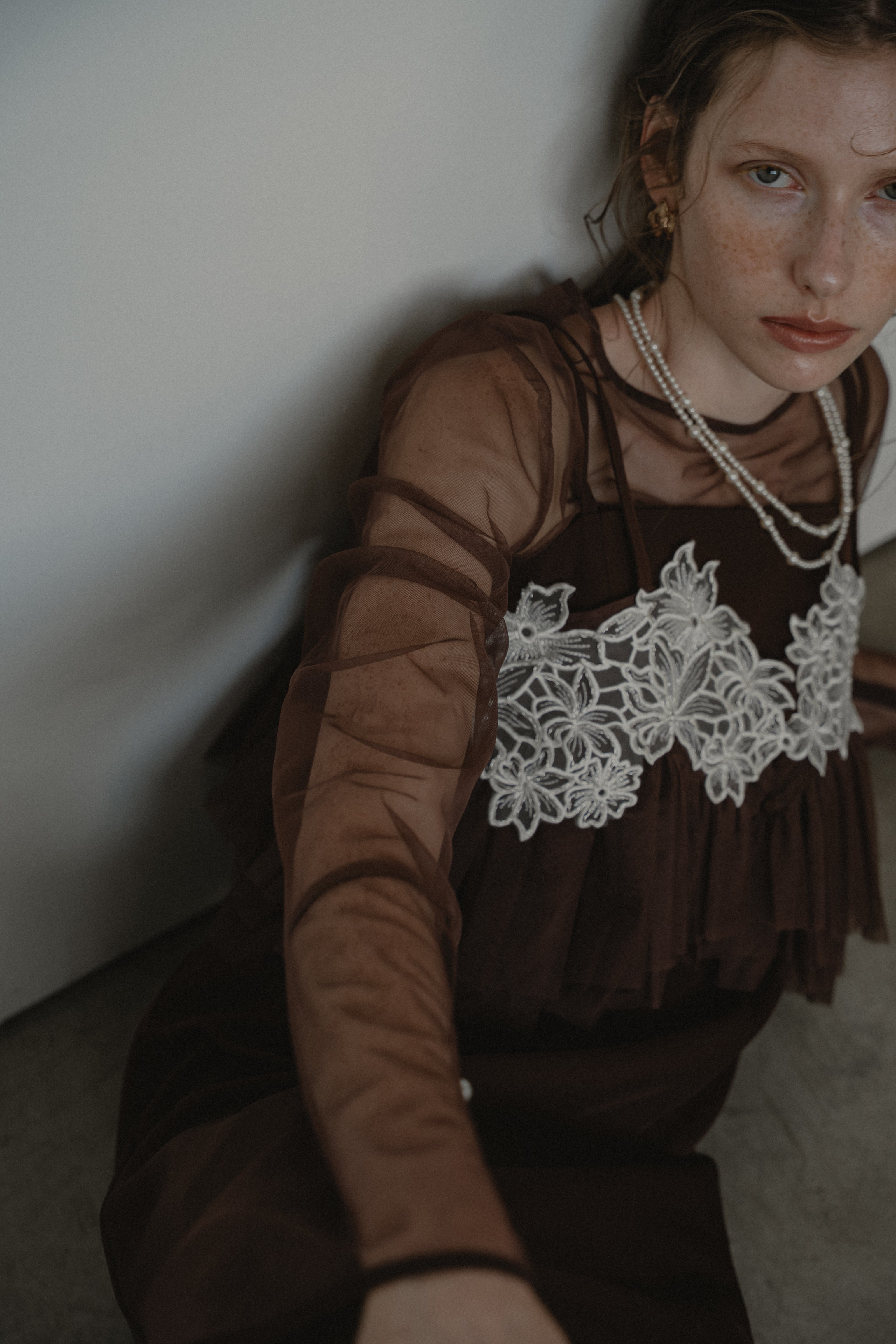 1015 Petal embroidery dress