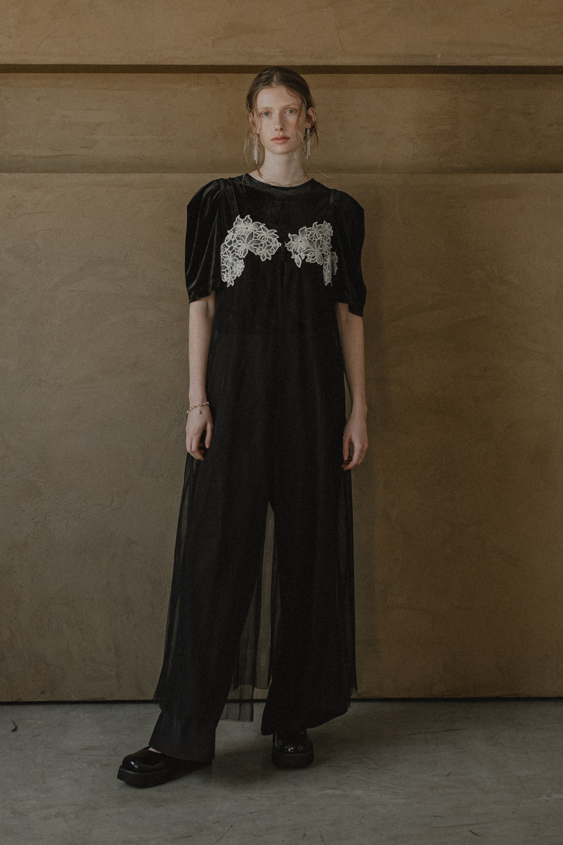 1010 Layered velor dress