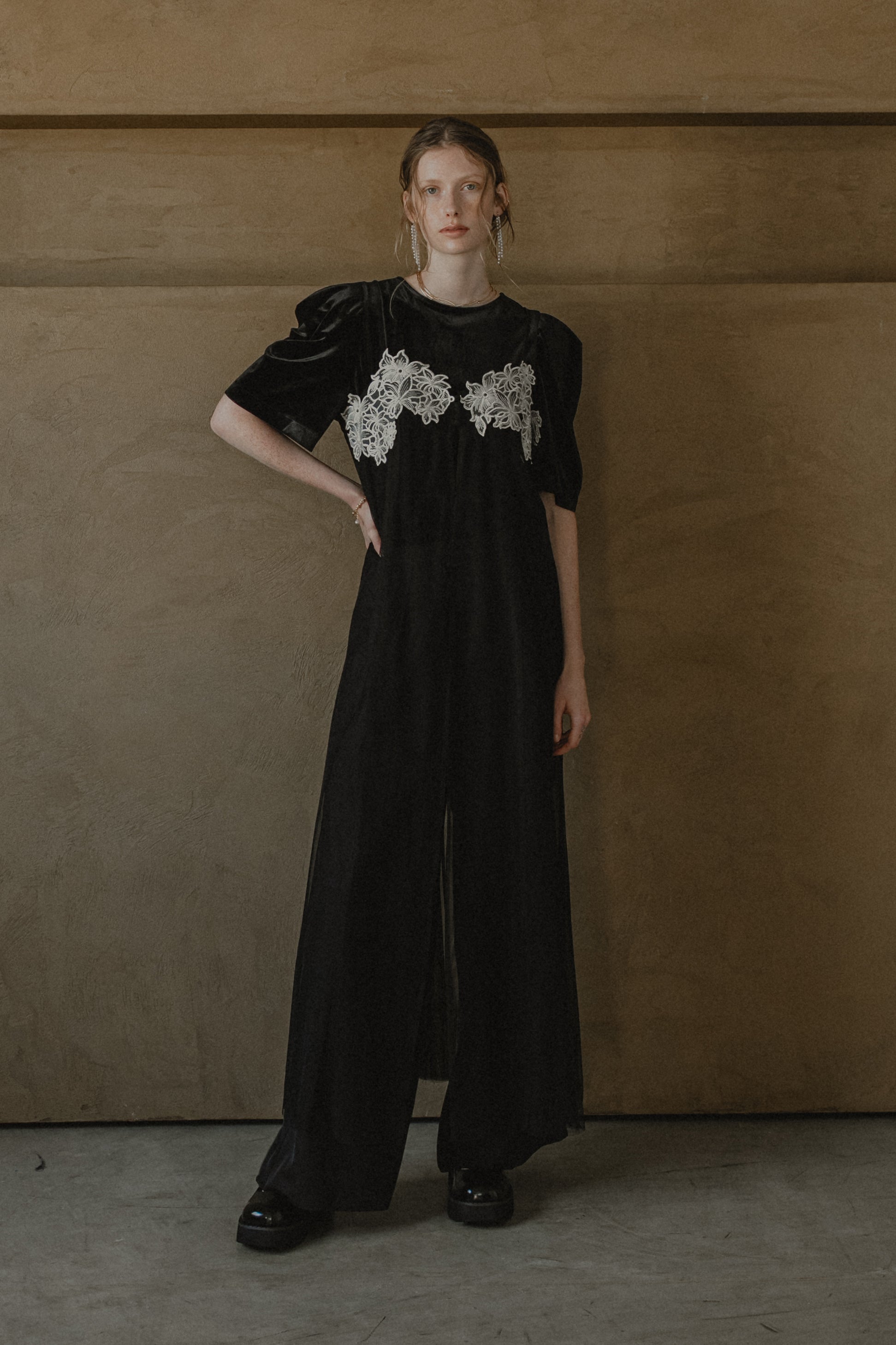 1010 Layered velor dress
