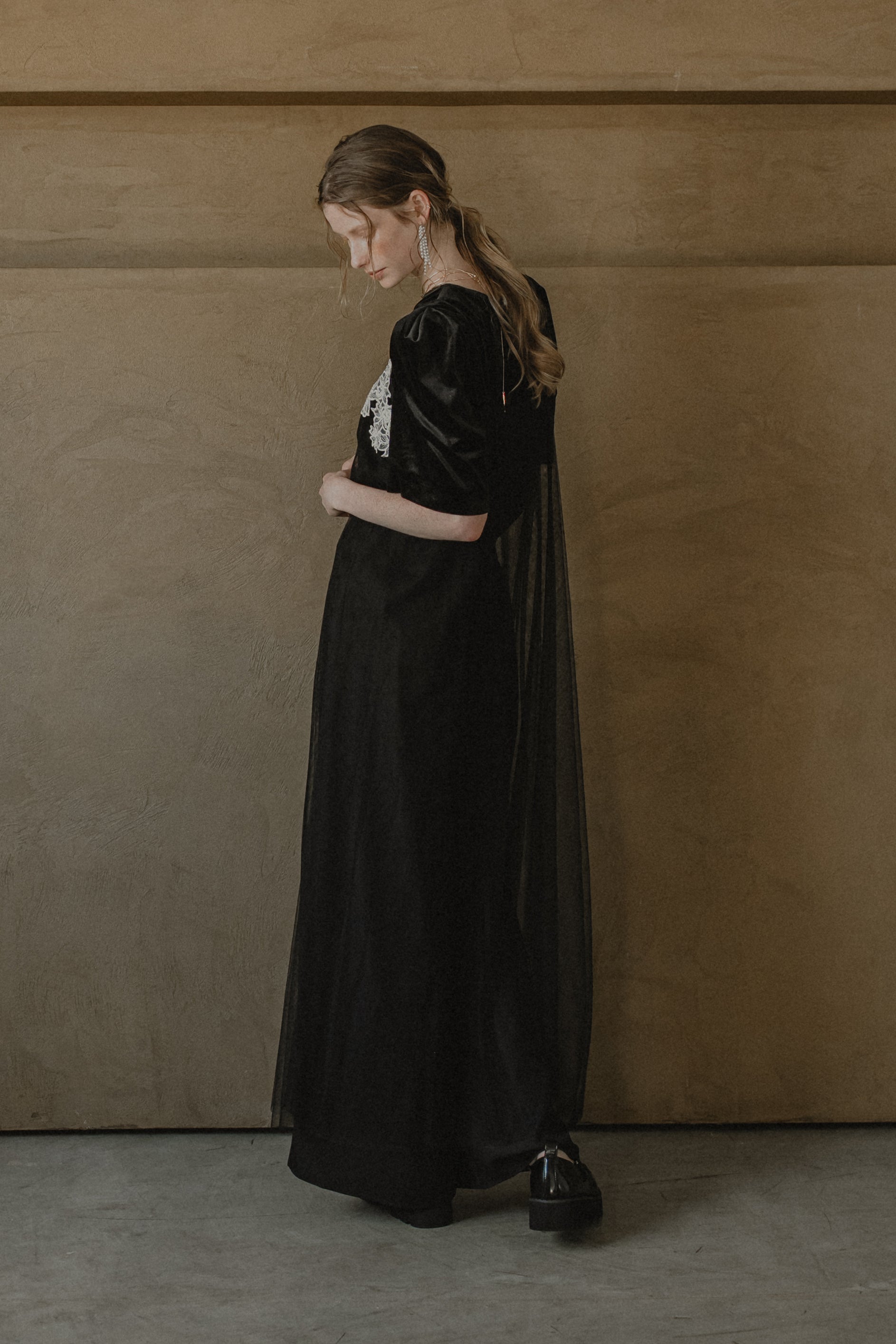 1010 Layered velor dress