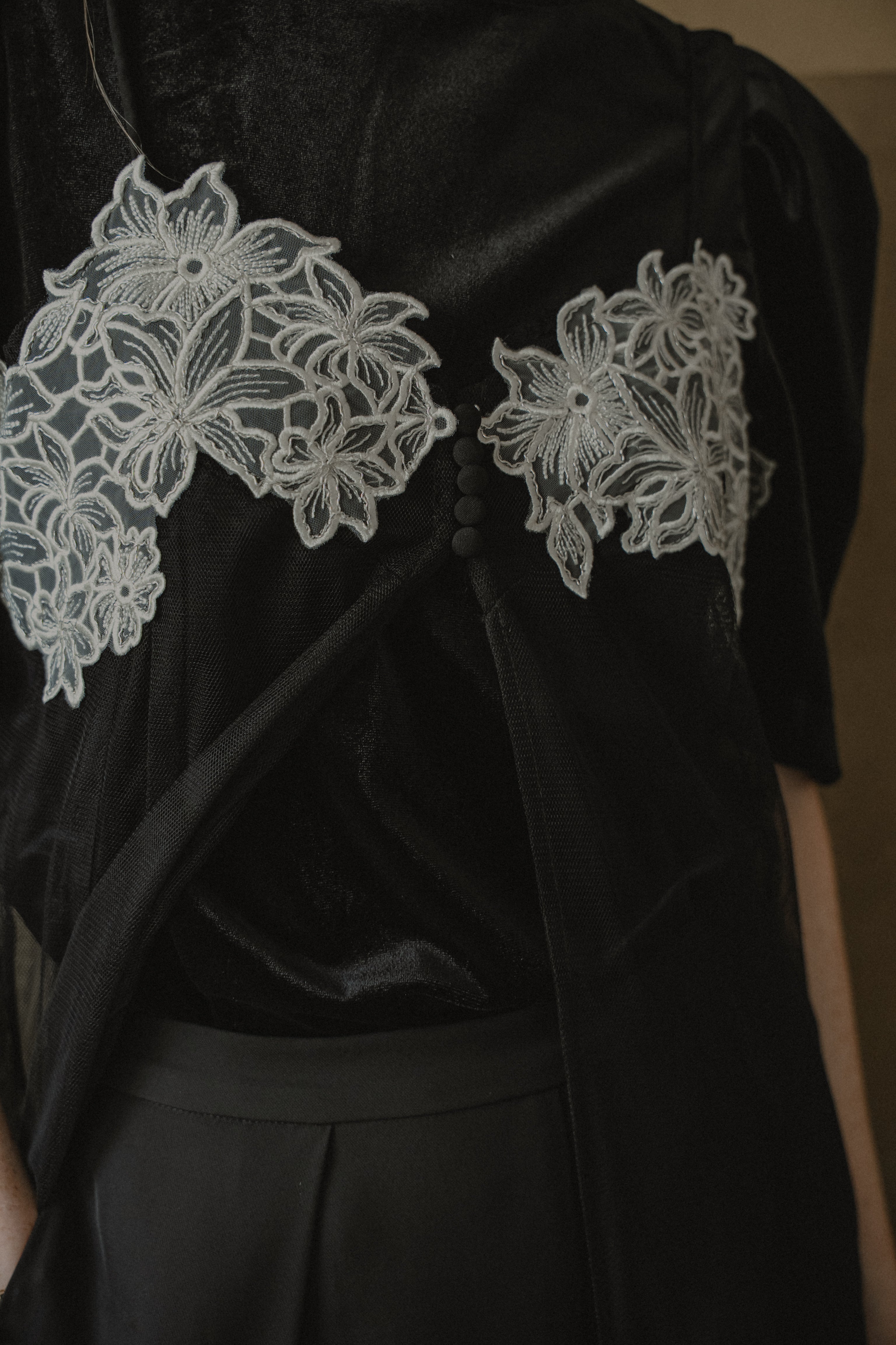 1010 Layered velor dress