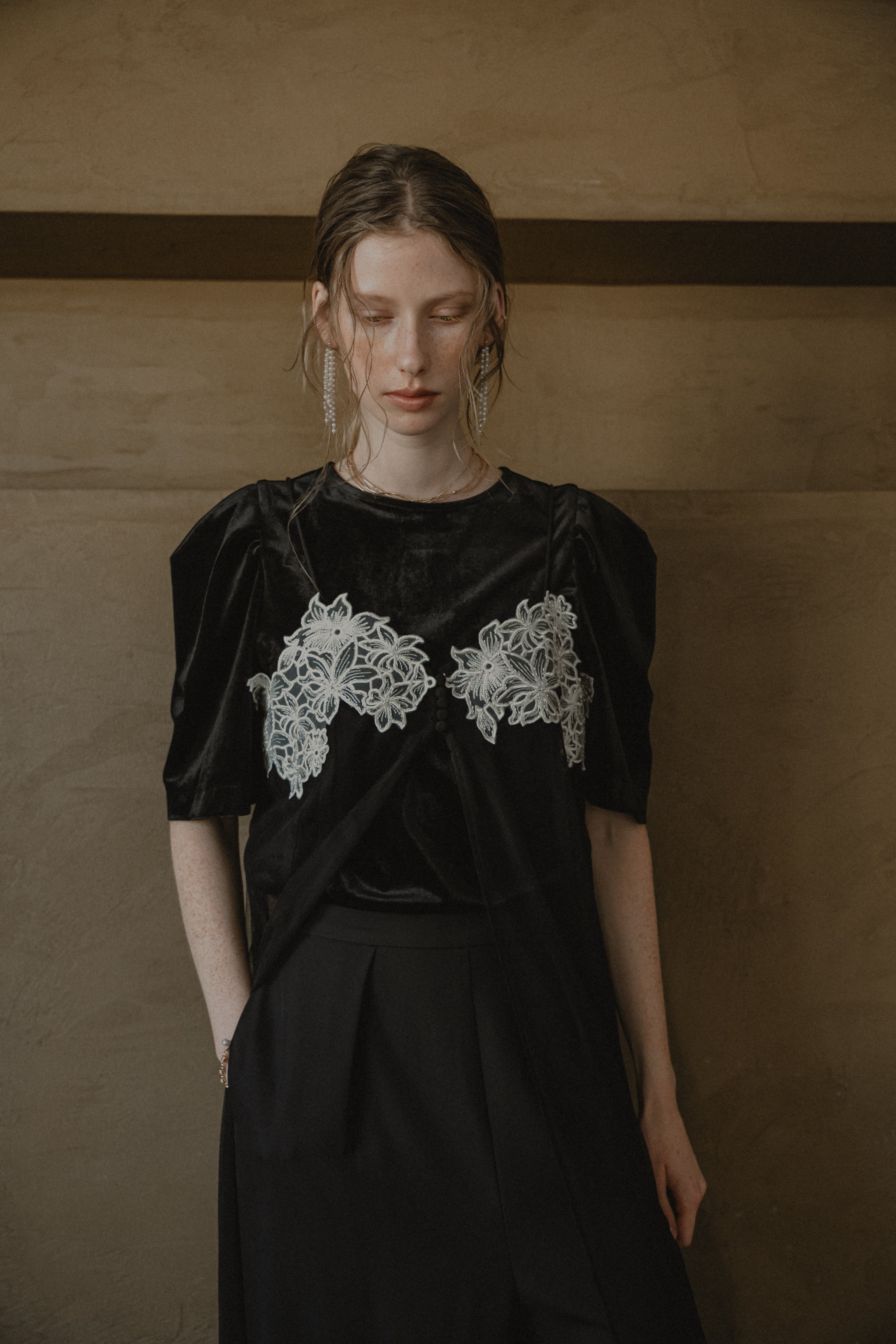 1010 Layered velor dress