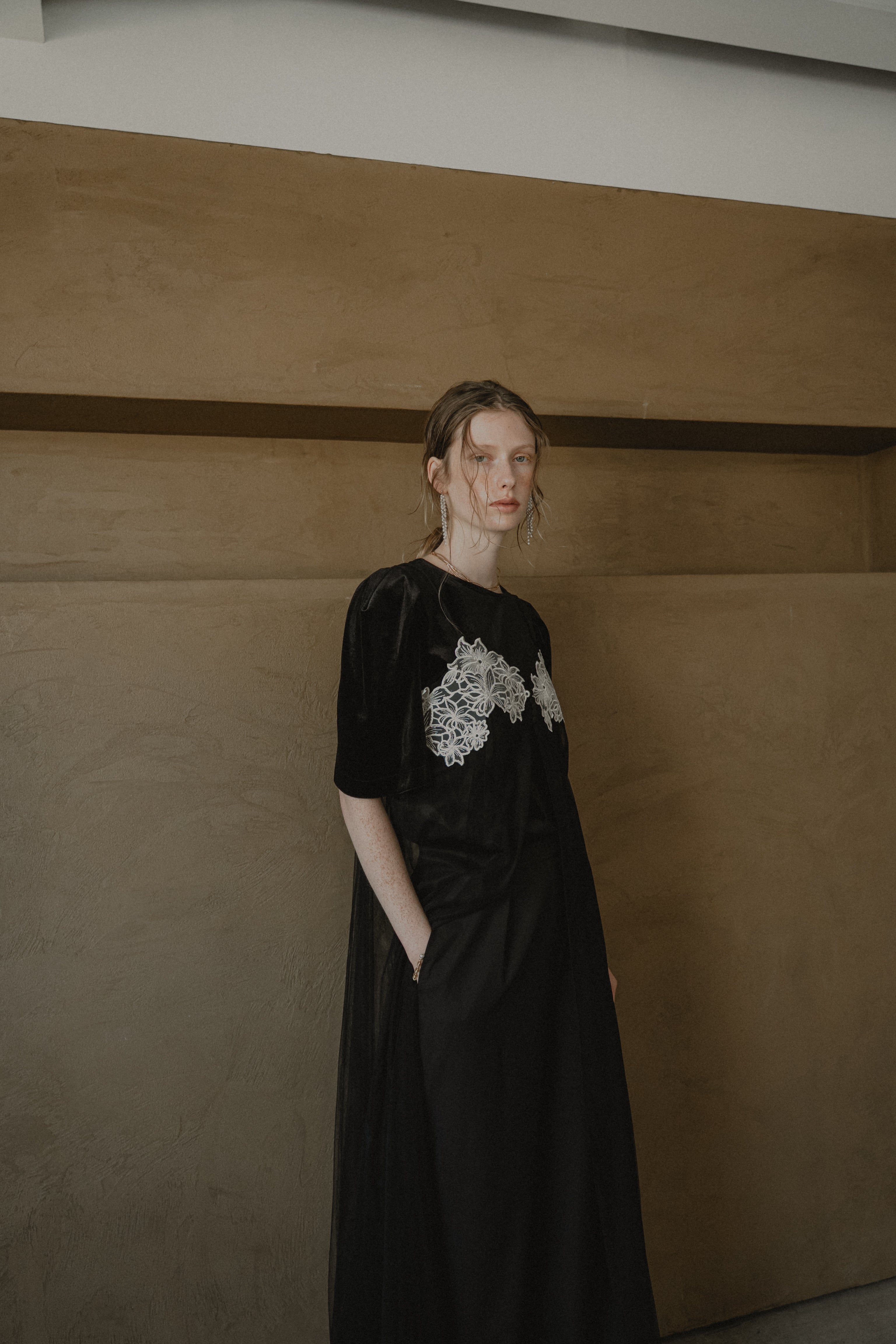 1010 Layered velor dress