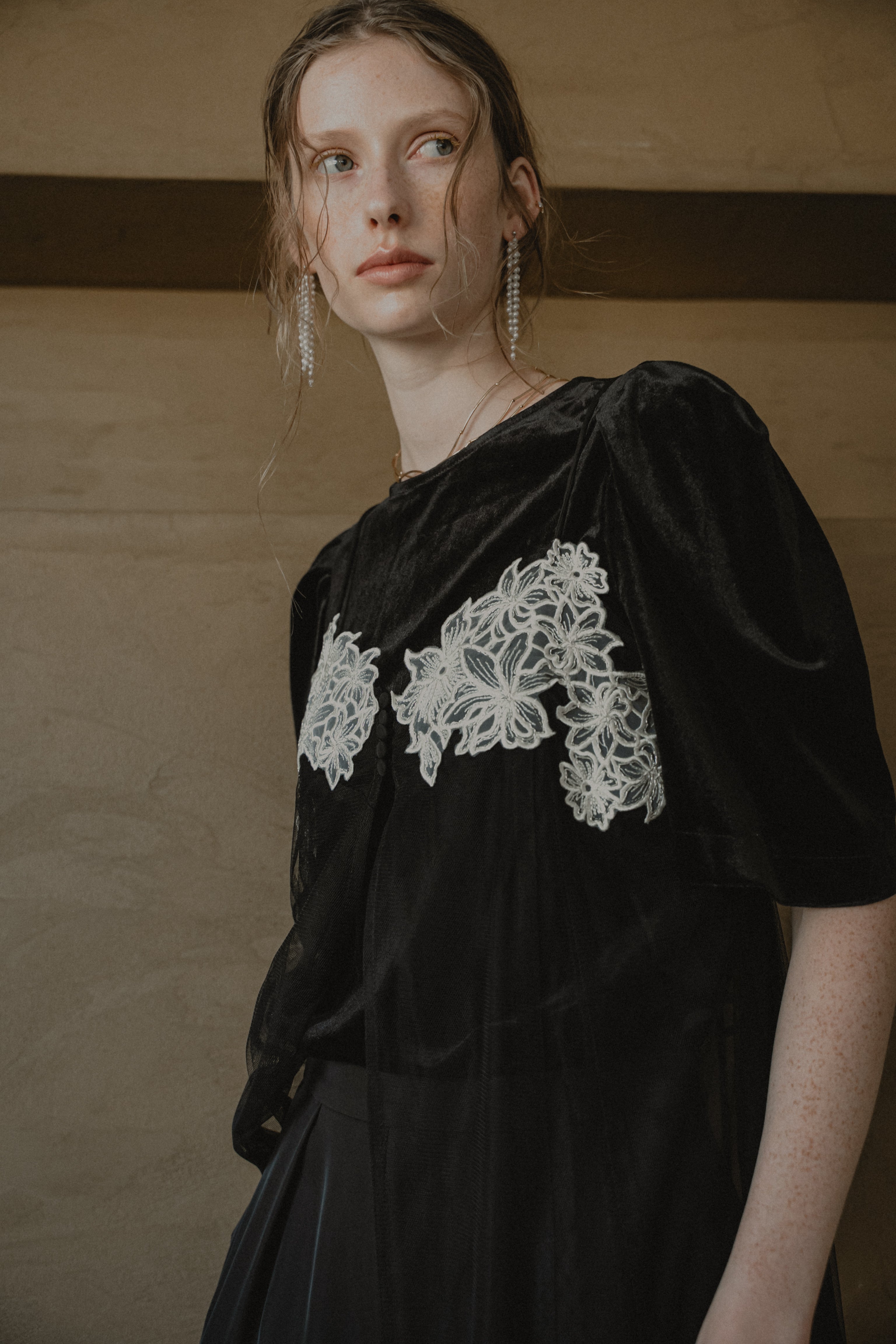 1010 Layered velor dress