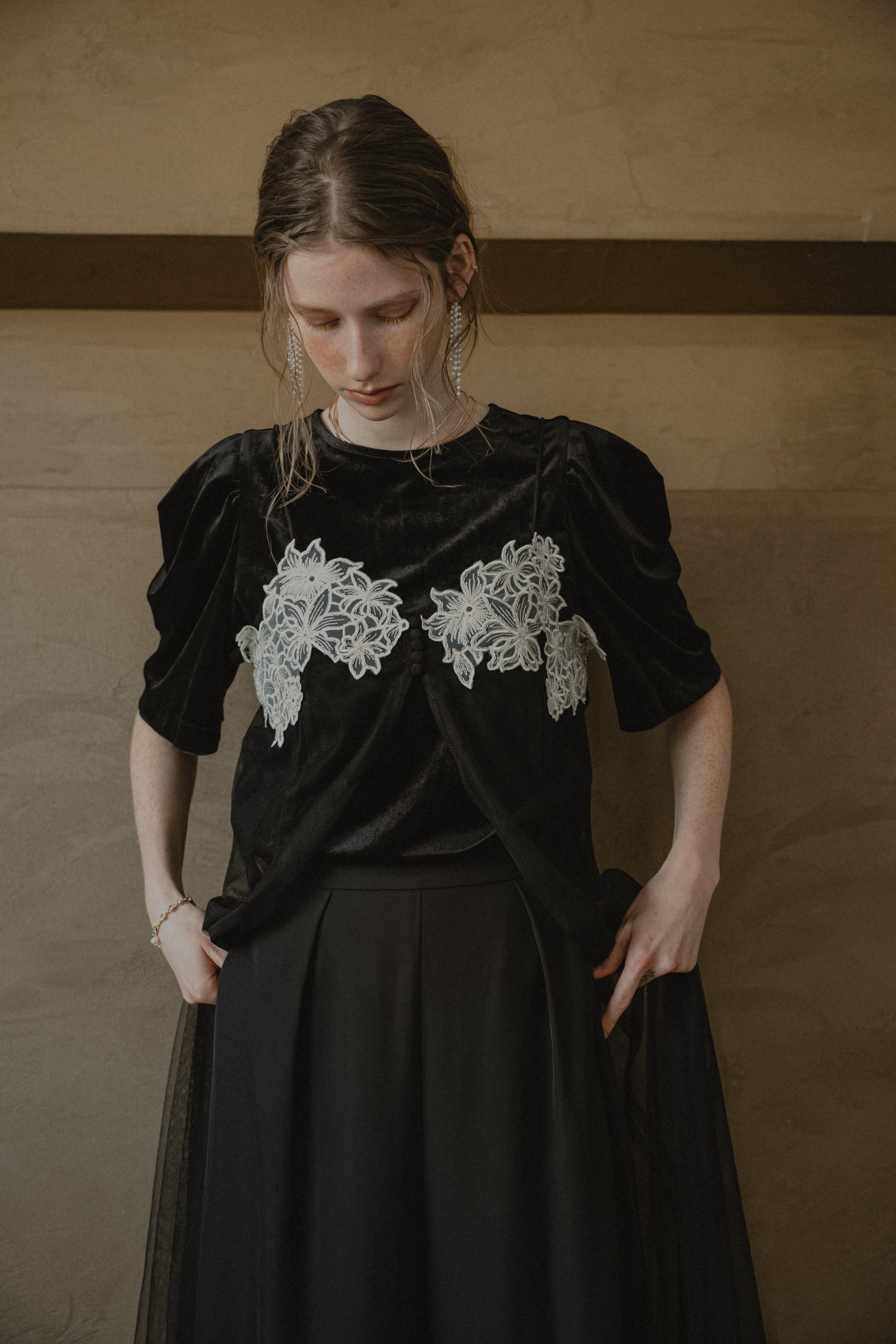 1010 Layered velor dress