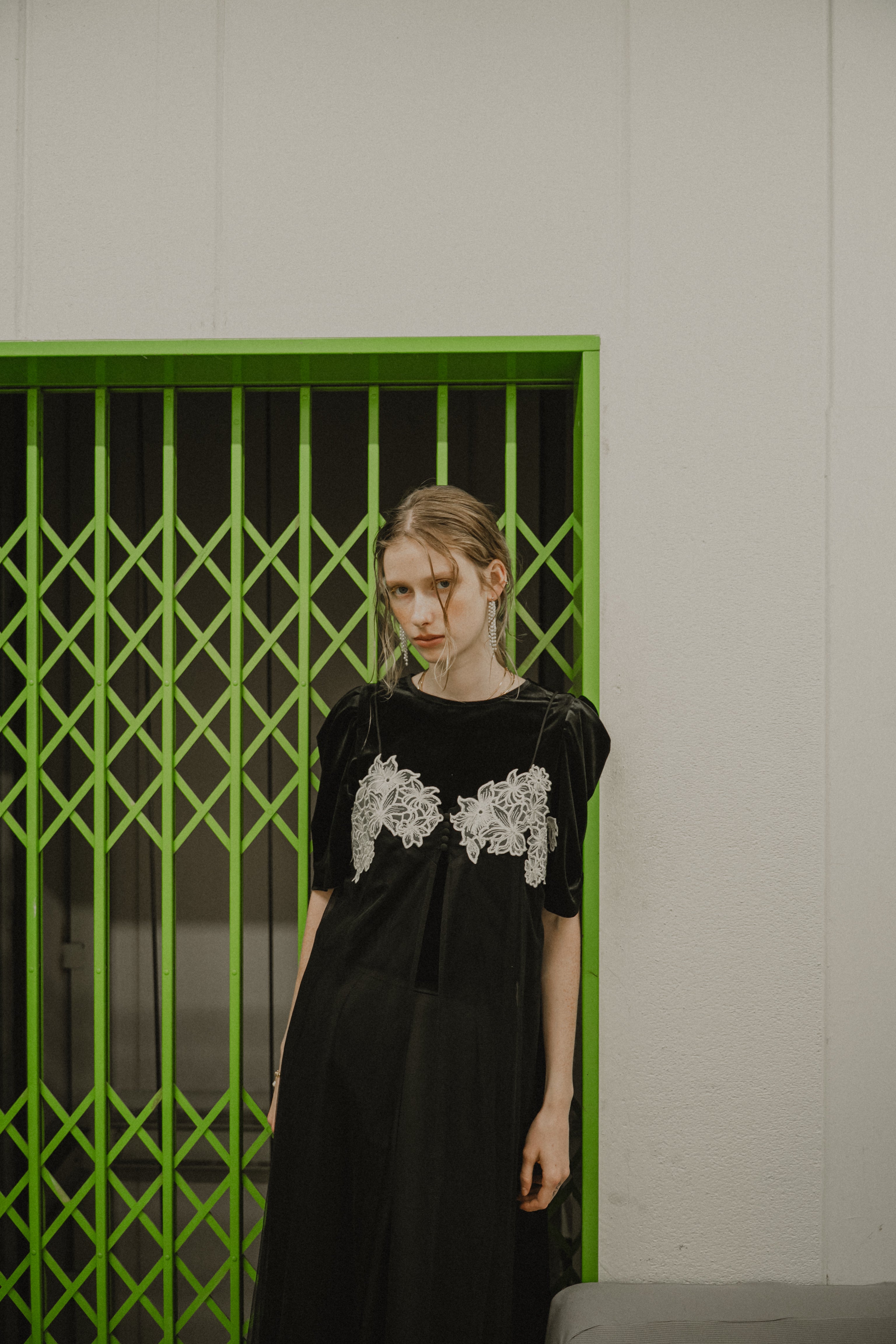 1010 Layered velor dress