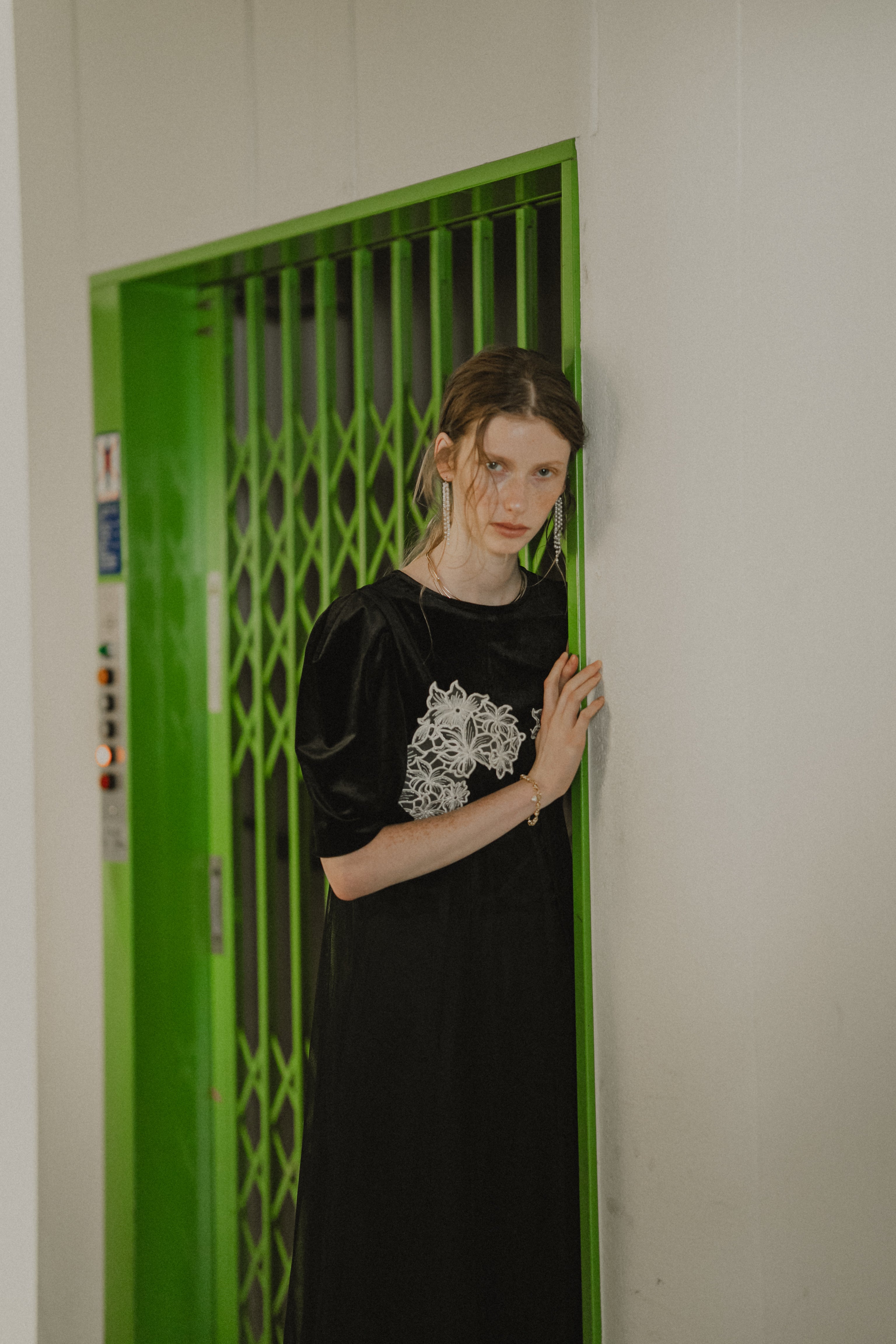 1010 Layered velor dress