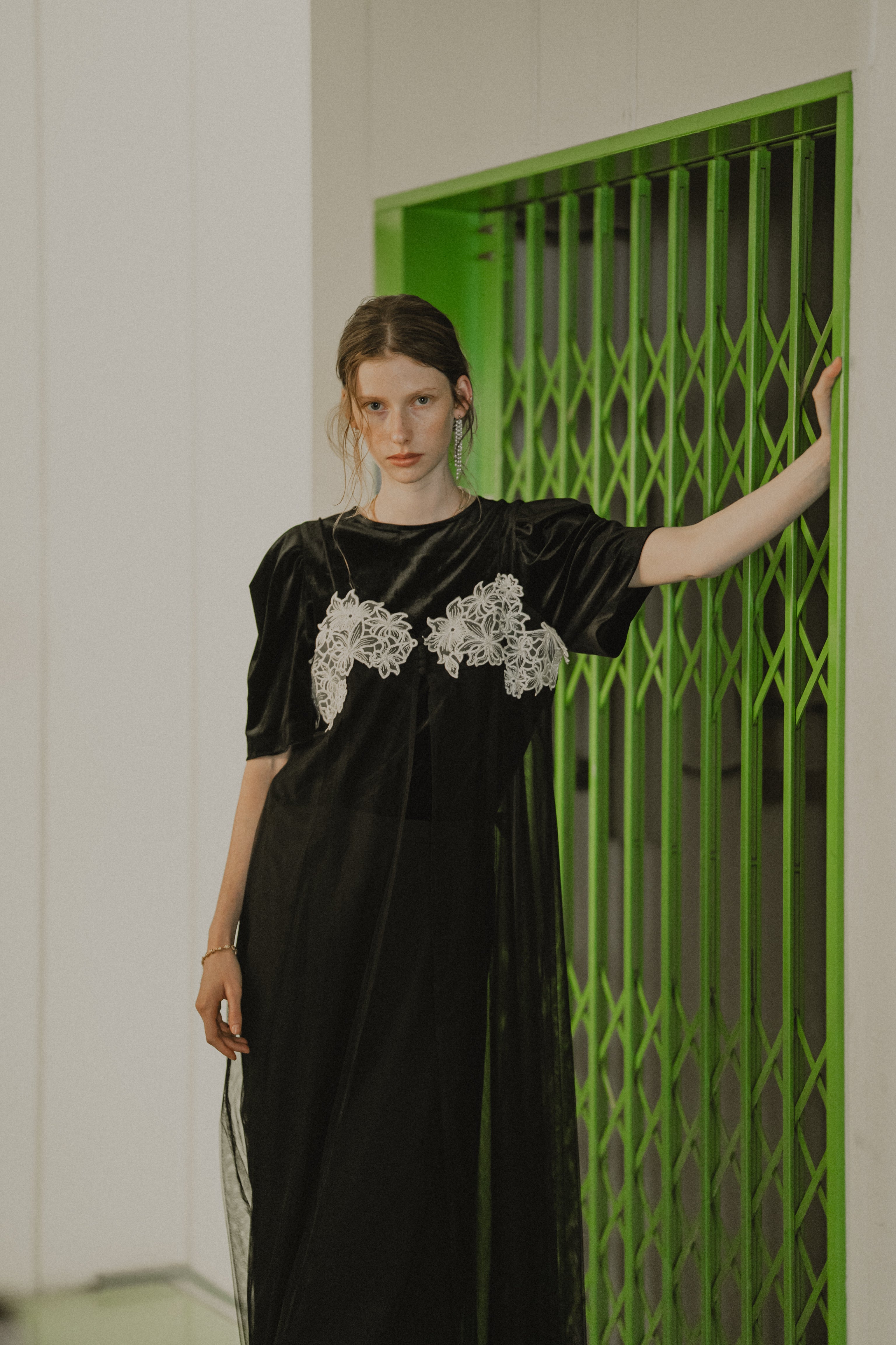 1010 Layered velor dress
