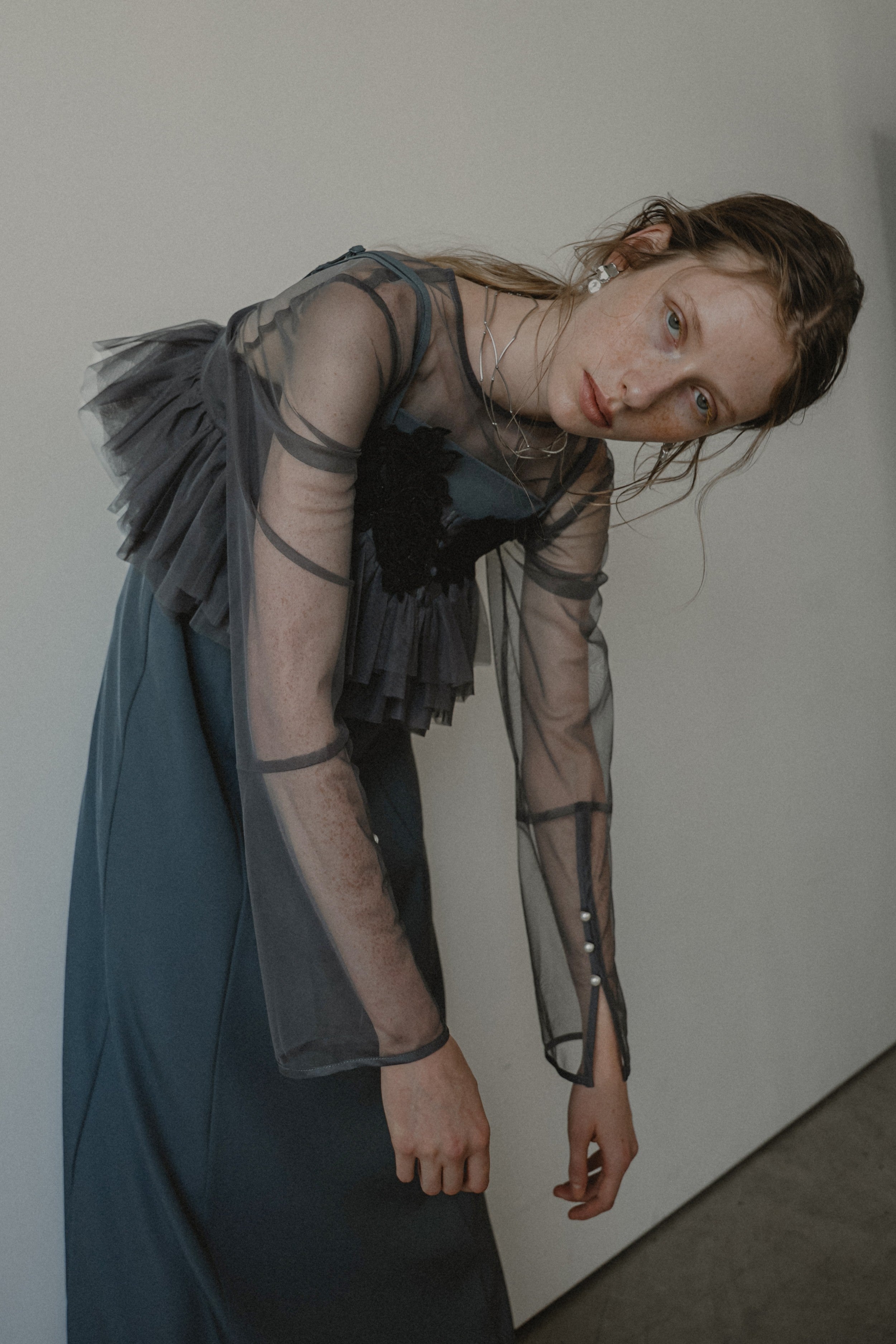 1015 Petal embroidery dress