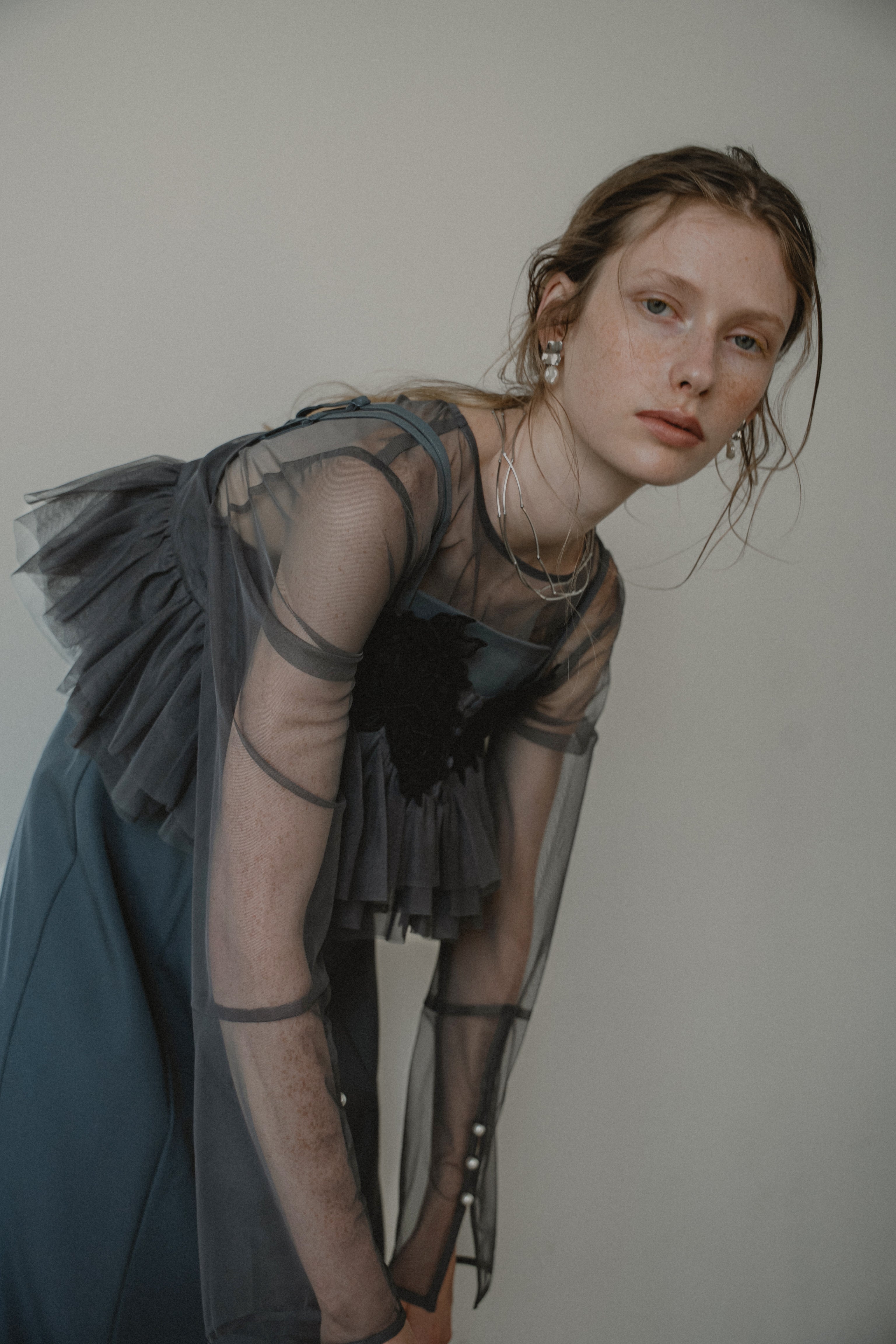 1015 Petal embroidery dress