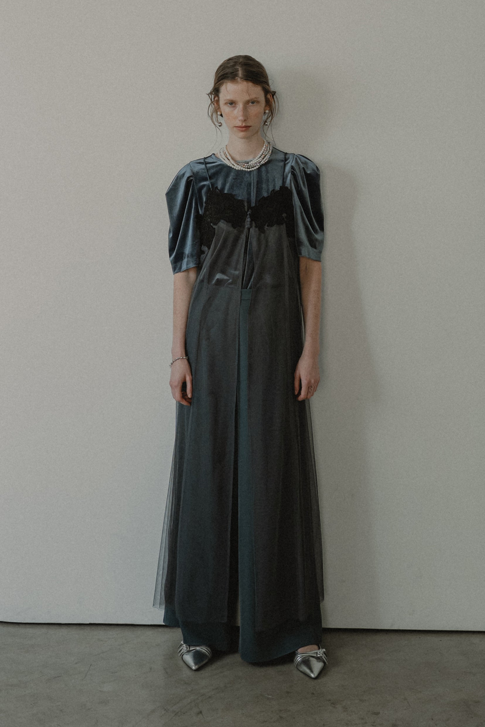 1010 Layered velor dress