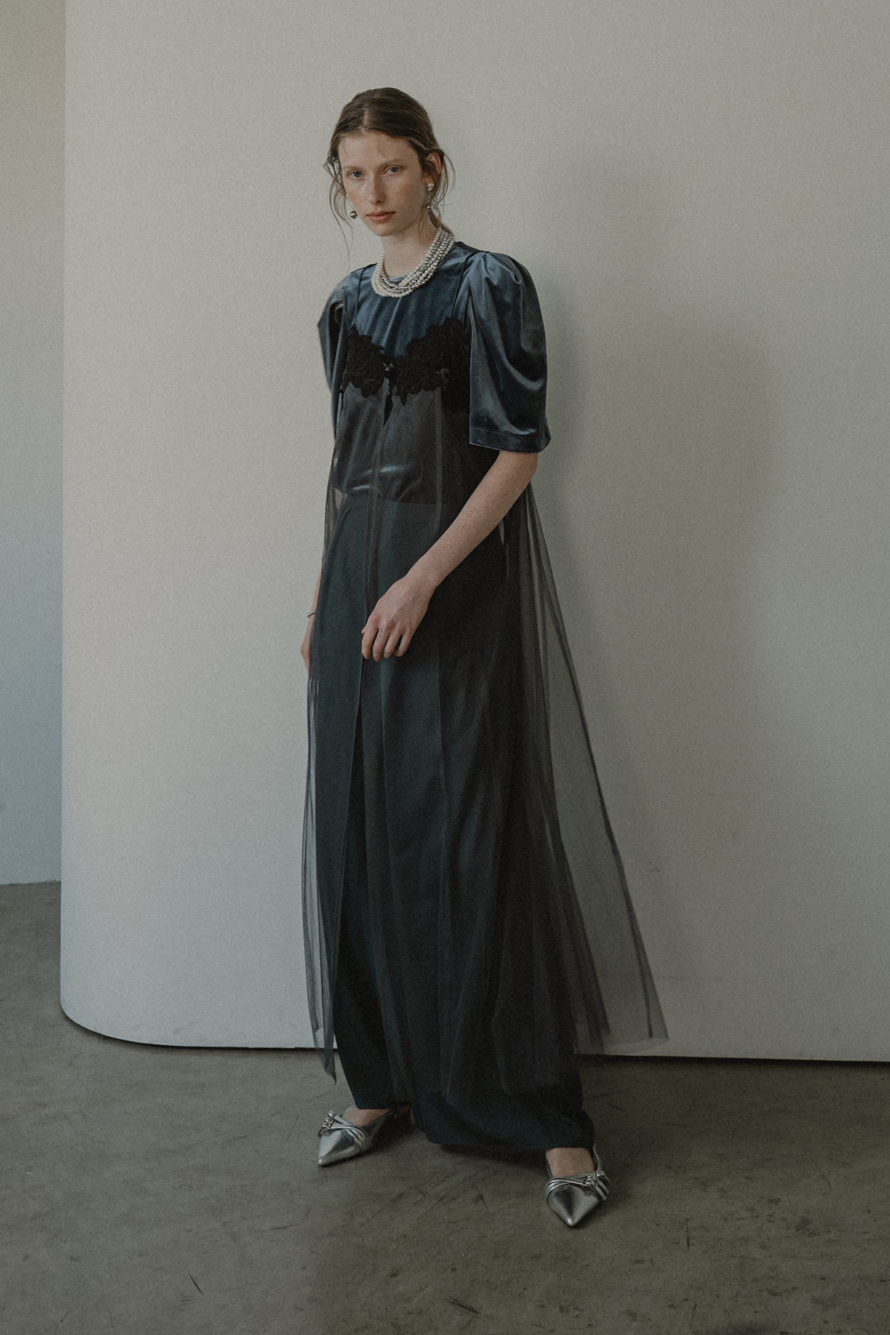 1010 Layered velor dress