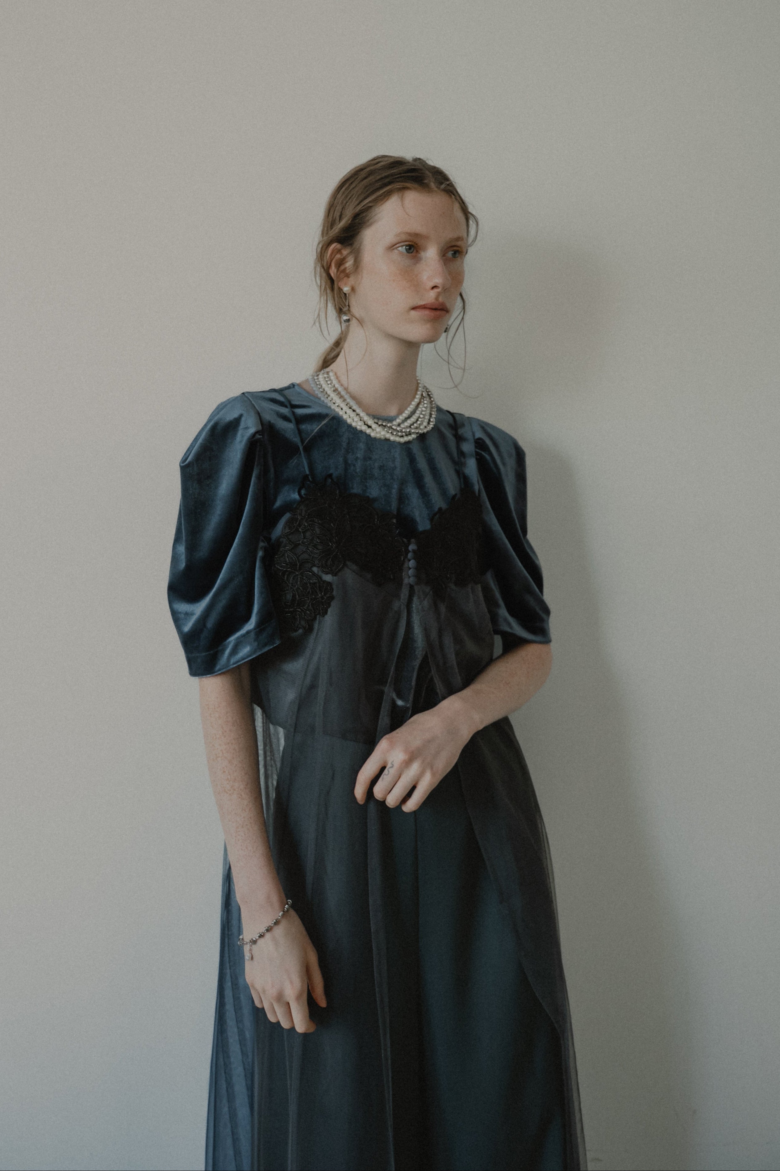 1010 Layered velor dress