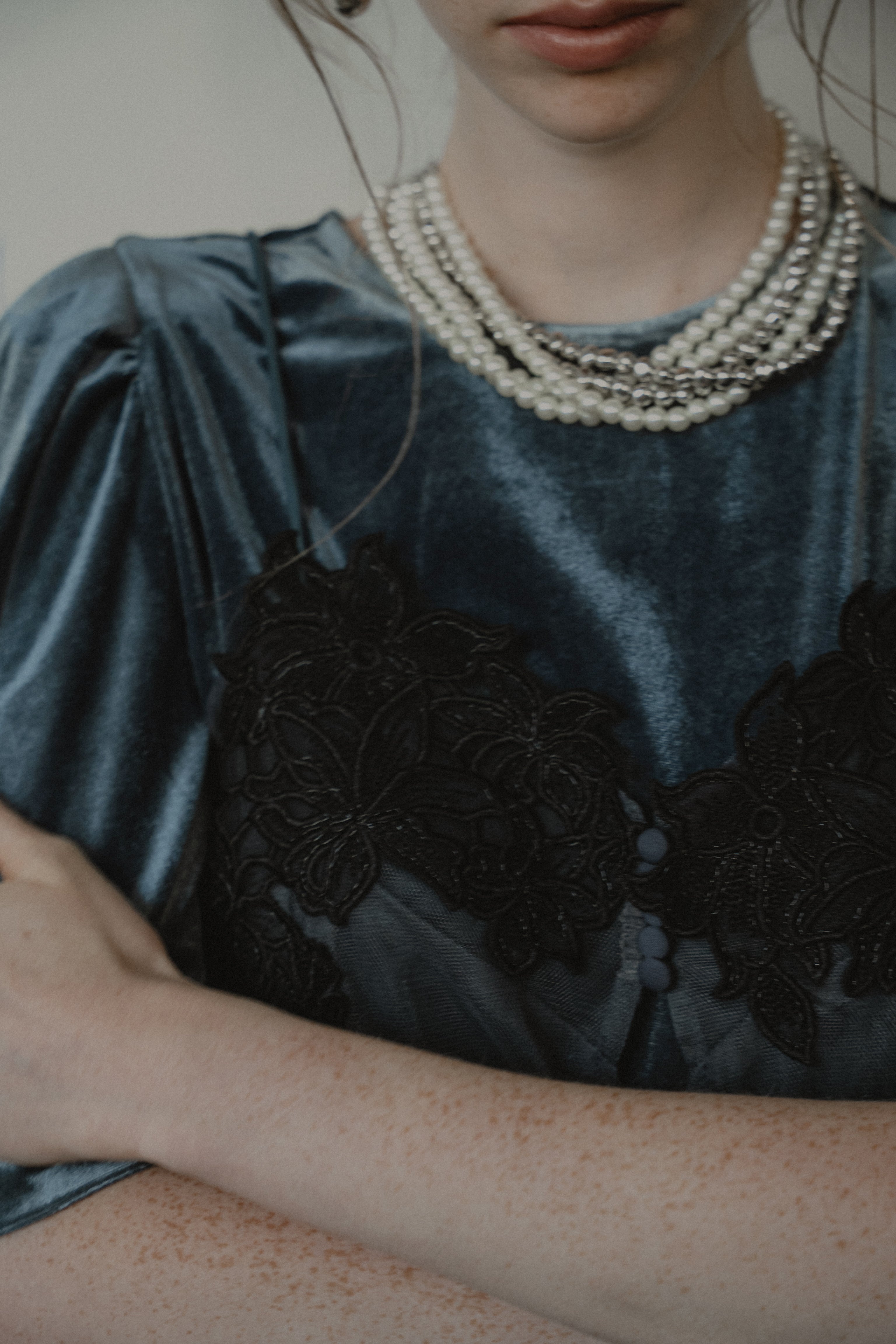1010 Layered velor dress