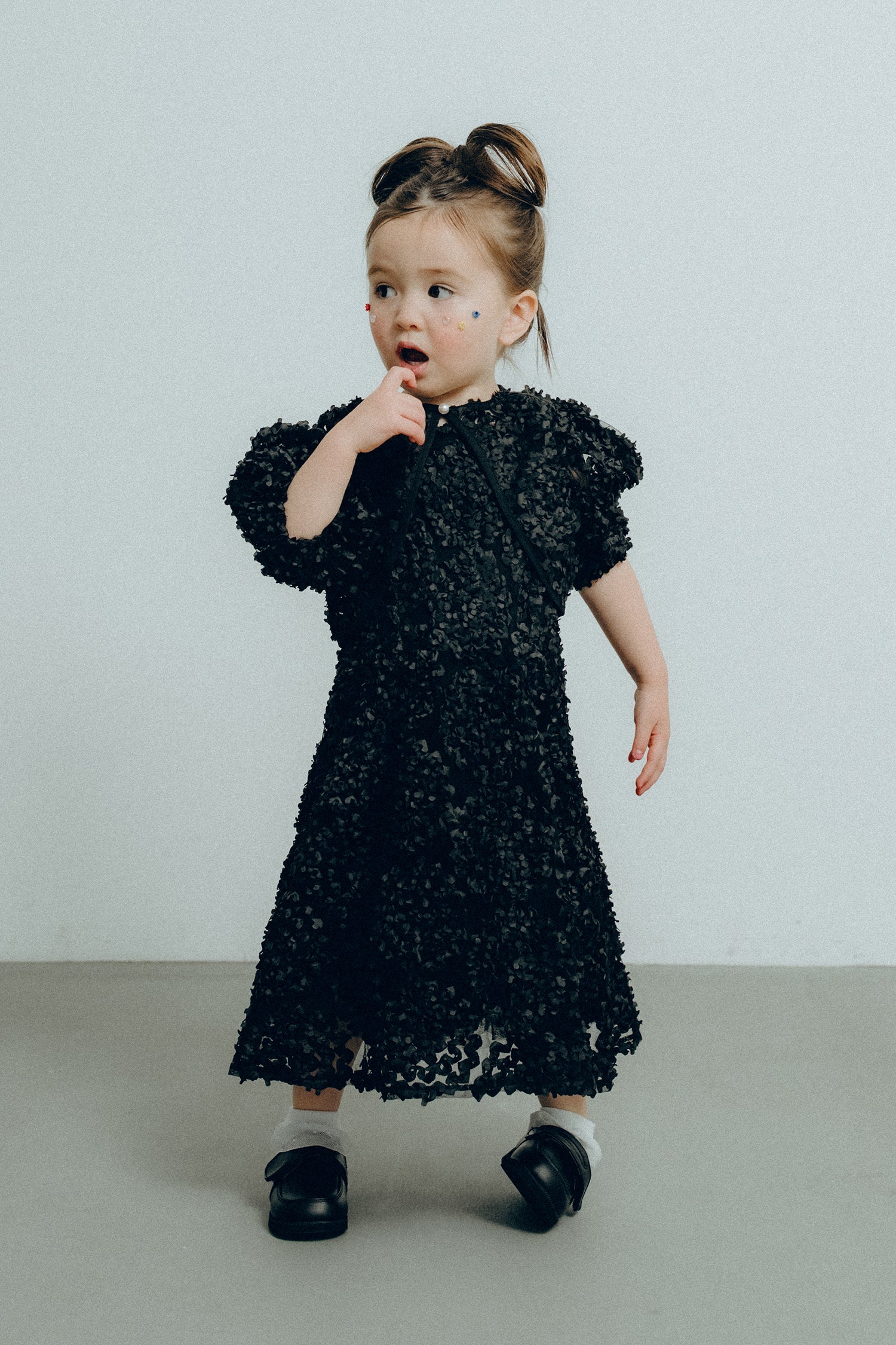 1128 Bloom noir dress kids