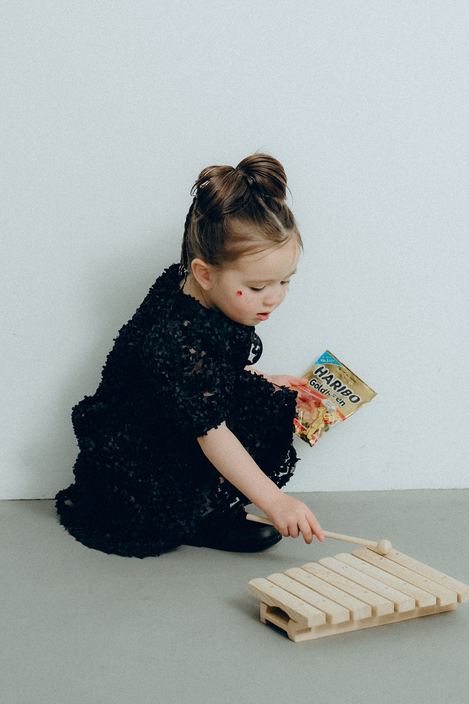 1128 Bloom noir dress kids