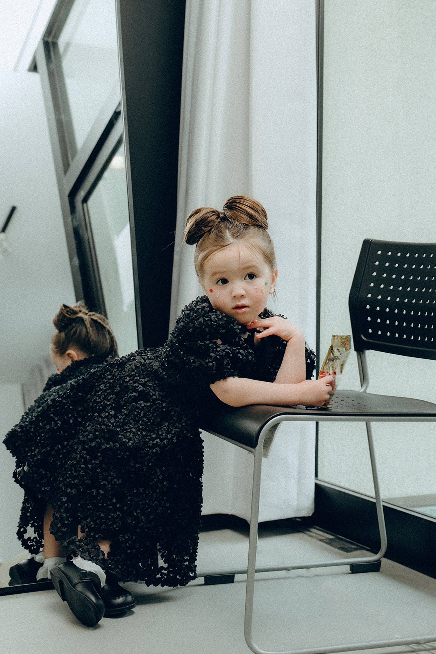1128 Bloom noir dress kids