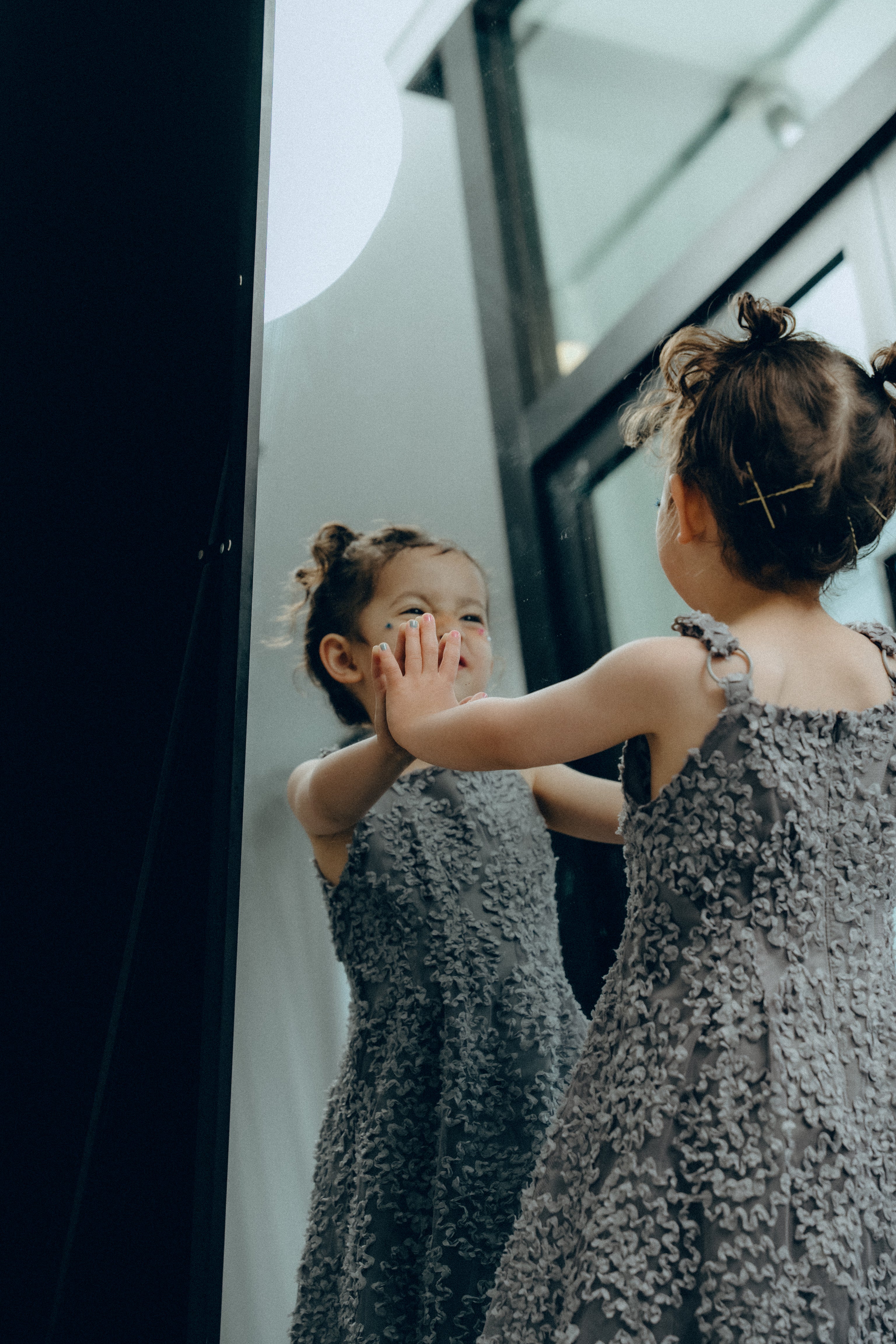 1128 Bloom noir dress kids
