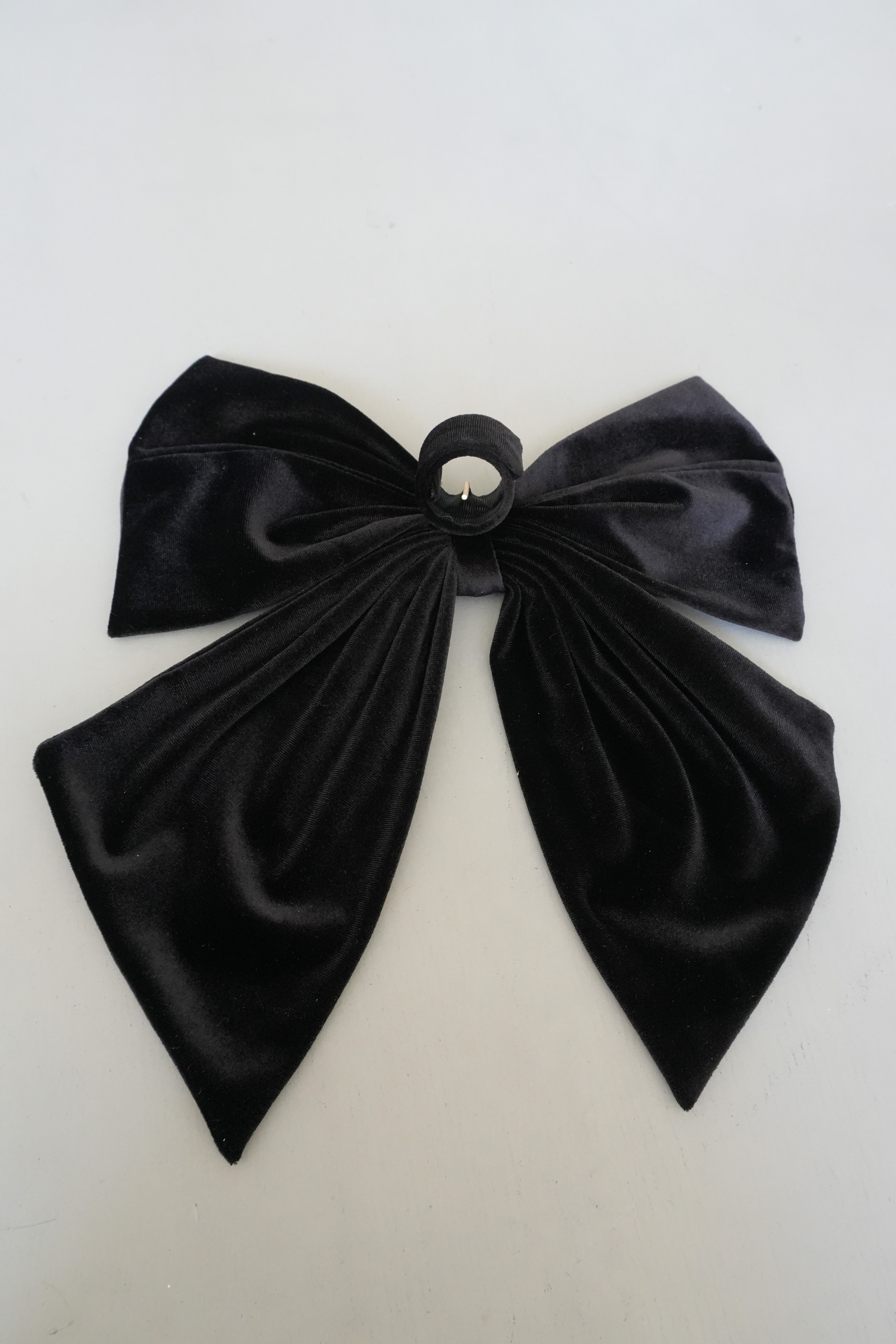 1021 Velour ribbon hair hook
